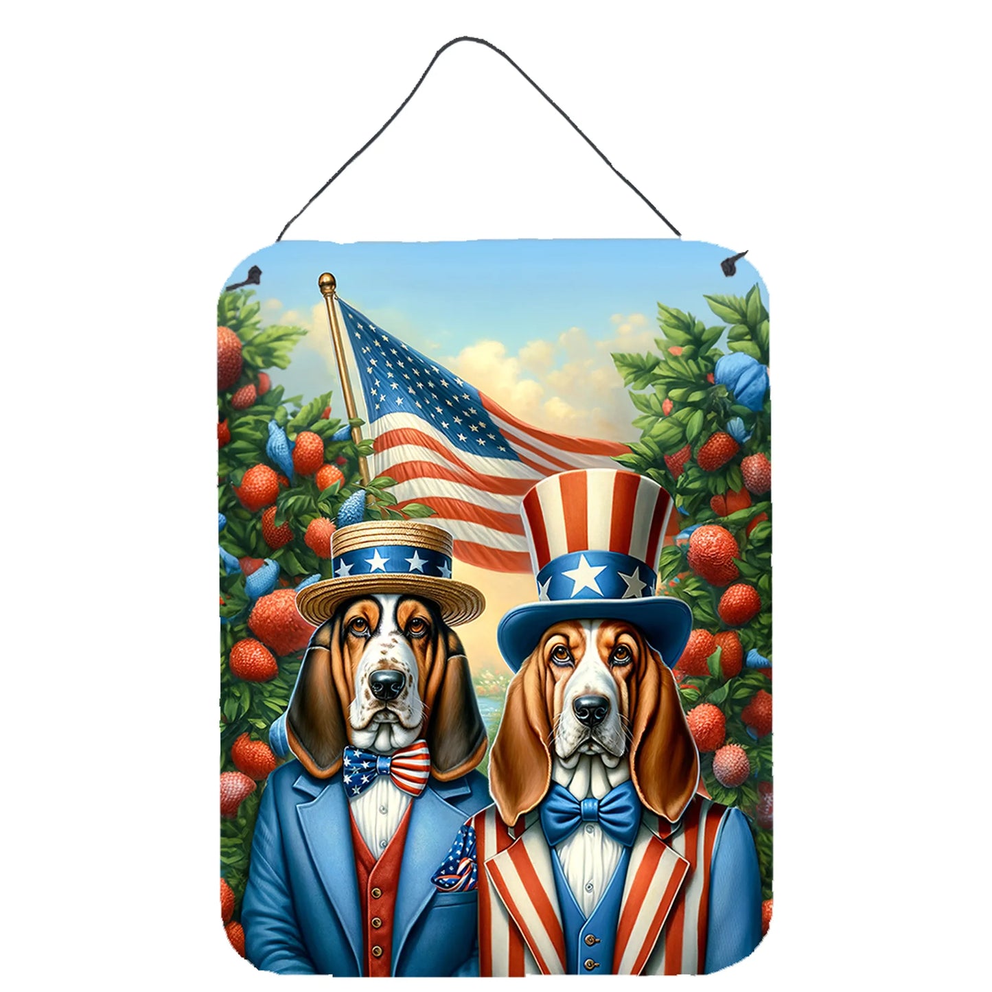 American Dog Breeds Wall Art - Patriotic 16x12 Hanging Print for Dog Lovers - Pets Perfect