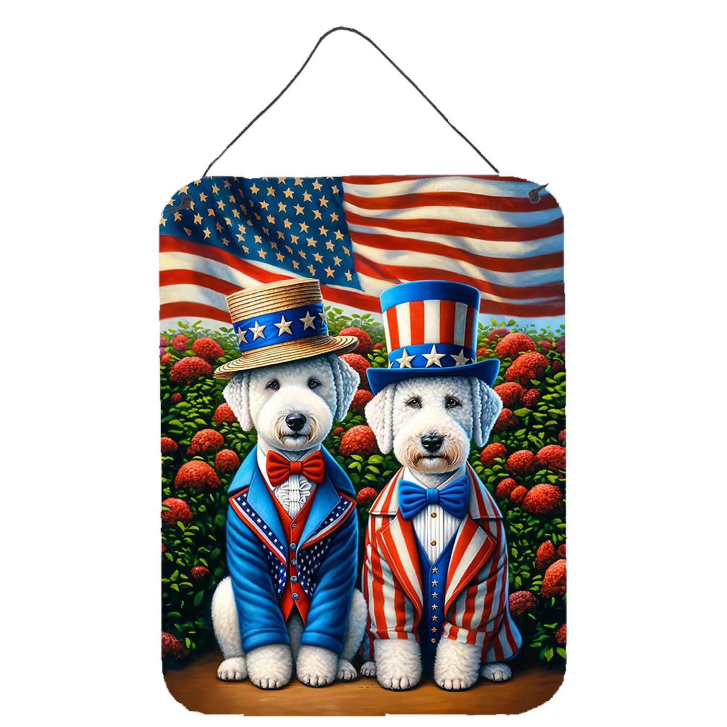 American Dog Breeds Wall Art - Patriotic 16x12 Hanging Print for Dog Lovers - Pets Perfect