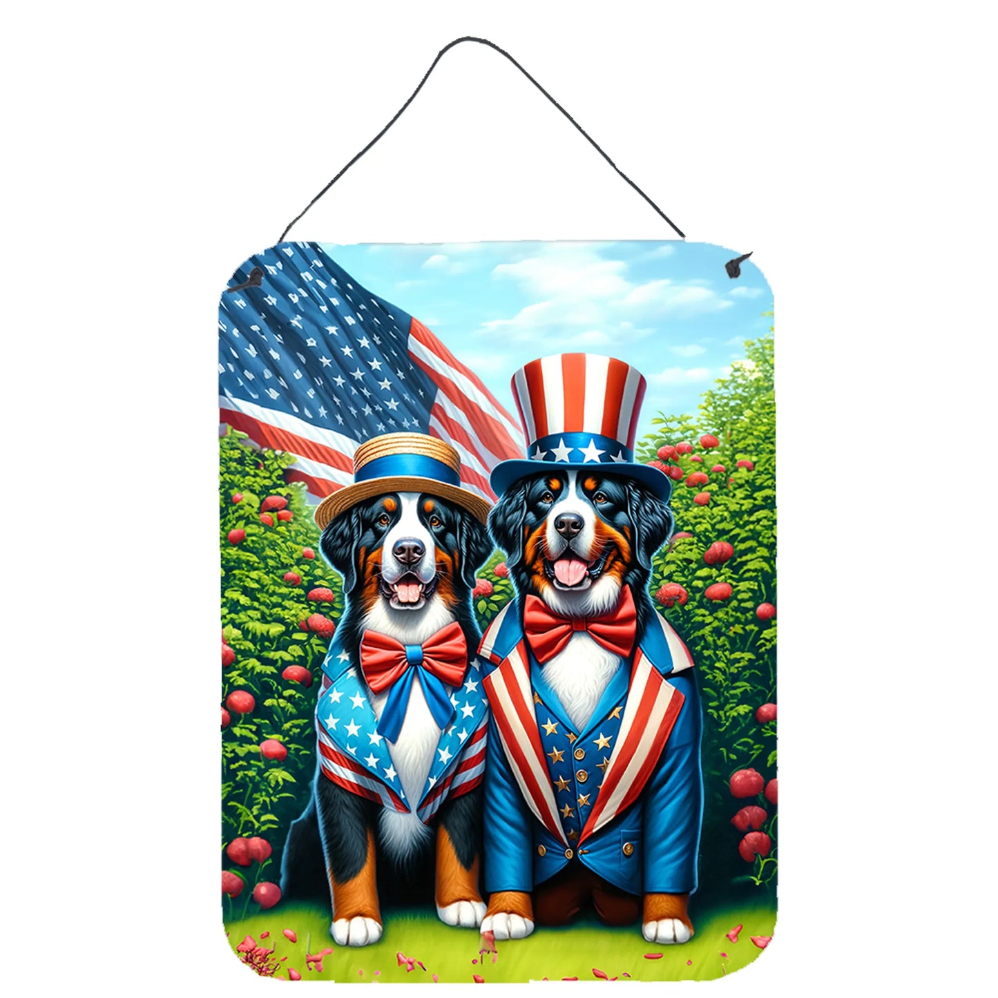American Dog Breeds Wall Art - Patriotic 16x12 Hanging Print for Dog Lovers - Pets Perfect