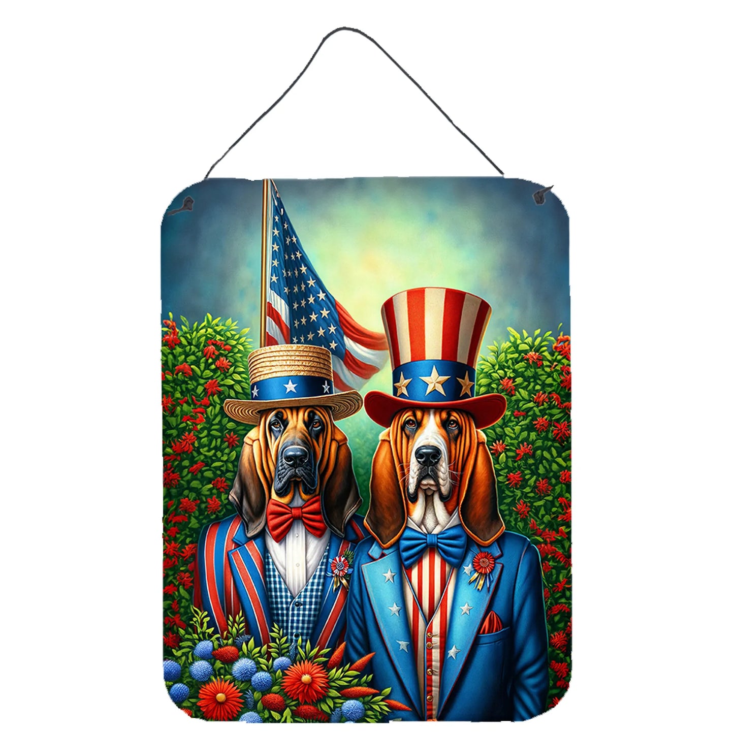 American Dog Breeds Wall Art - Patriotic 16x12 Hanging Print for Dog Lovers - Pets Perfect