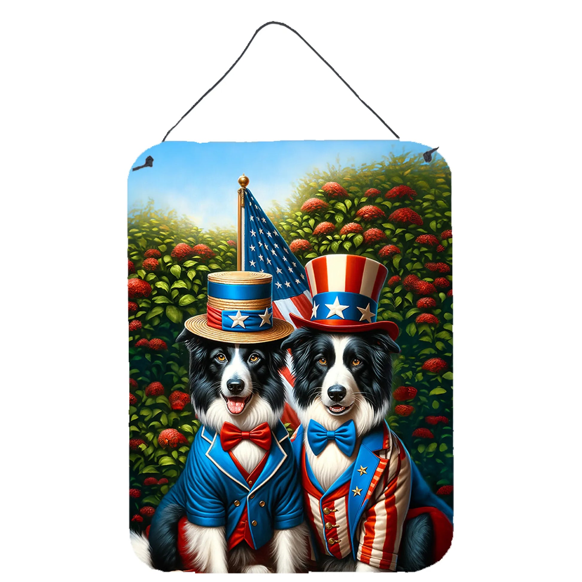 American Dog Breeds Wall Art - Patriotic 16x12 Hanging Print for Dog Lovers - Pets Perfect