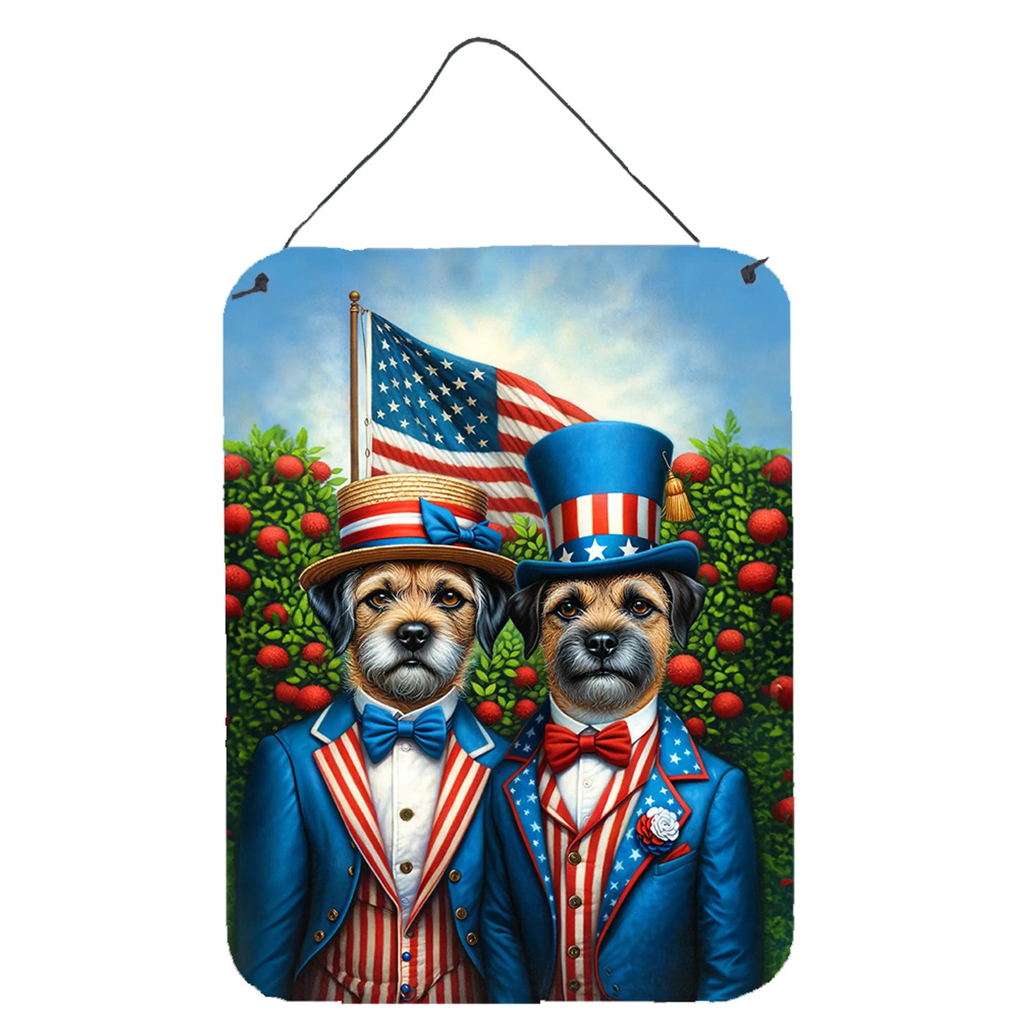 American Dog Breeds Wall Art - Patriotic 16x12 Hanging Print for Dog Lovers - Pets Perfect
