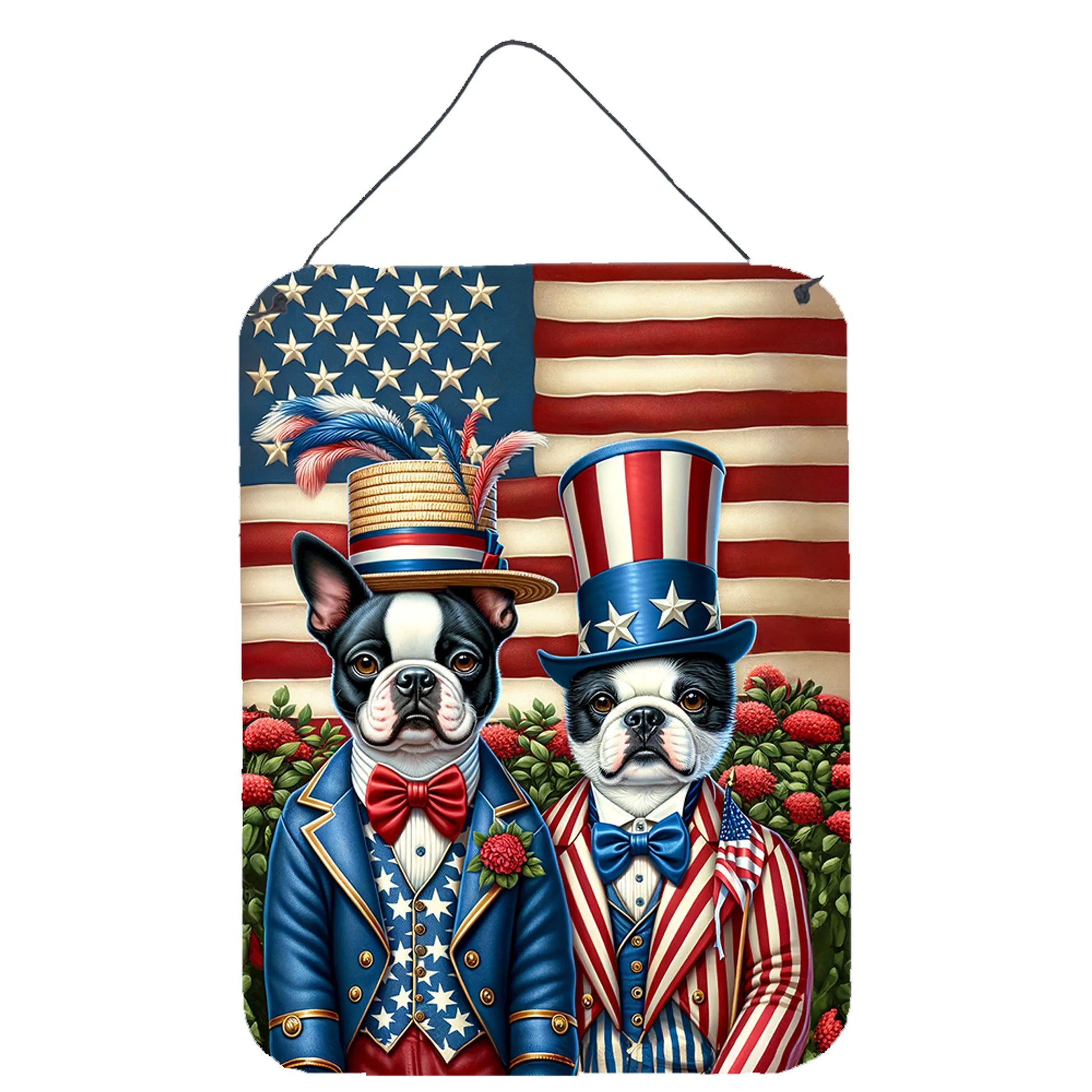 American Dog Breeds Wall Art - Patriotic 16x12 Hanging Print for Dog Lovers - Pets Perfect