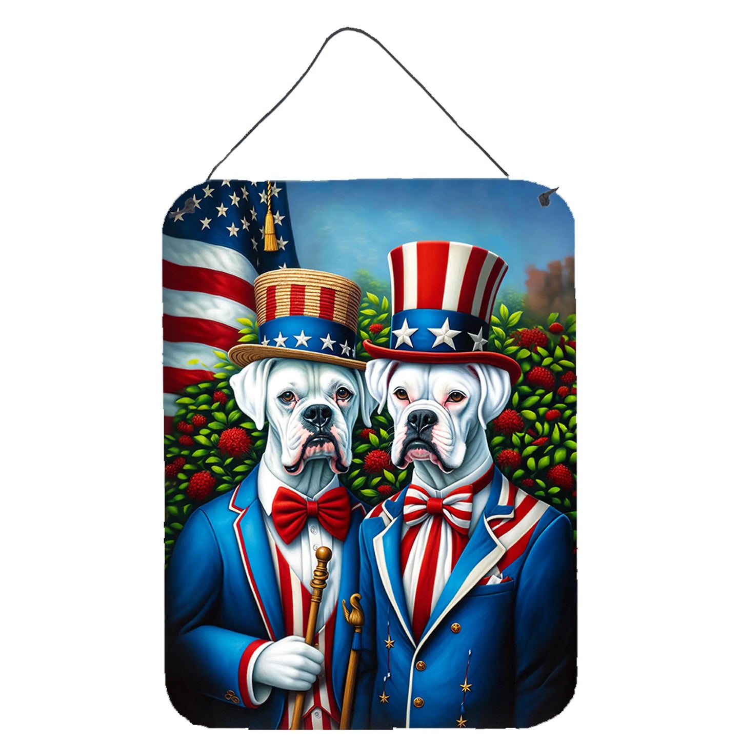 American Dog Breeds Wall Art - Patriotic 16x12 Hanging Print for Dog Lovers - Pets Perfect