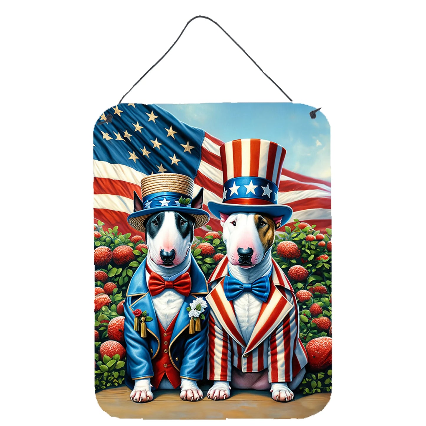 American Dog Breeds Wall Art - Patriotic 16x12 Hanging Print for Dog Lovers - Pets Perfect