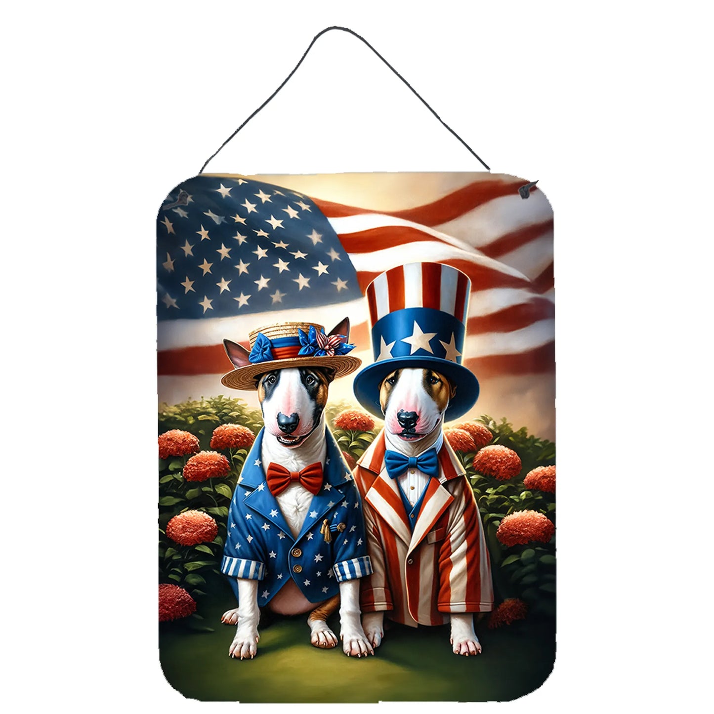 American Dog Breeds Wall Art - Patriotic 16x12 Hanging Print for Dog Lovers - Pets Perfect
