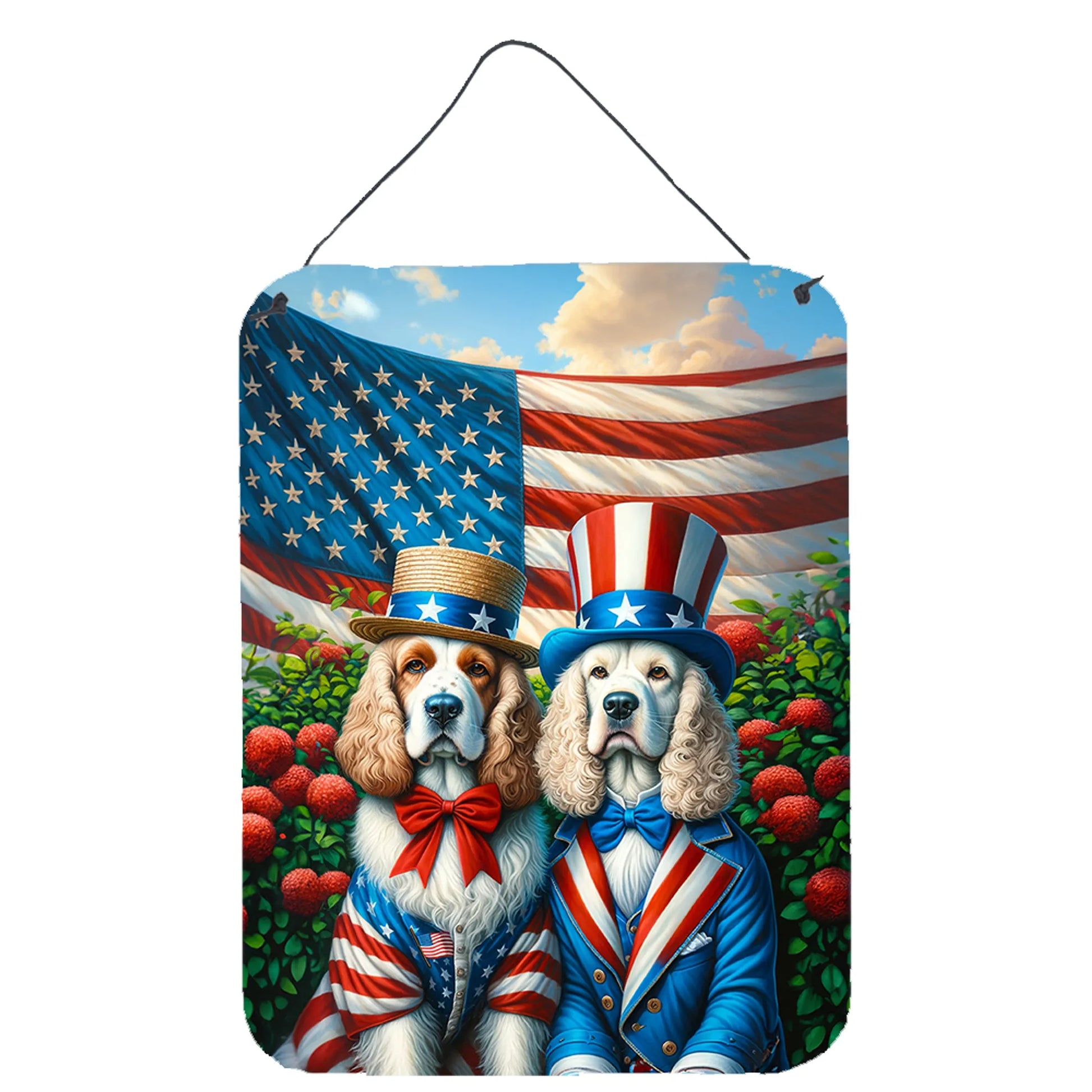 American Dog Breeds Wall Art - Patriotic 16x12 Hanging Print for Dog Lovers - Pets Perfect