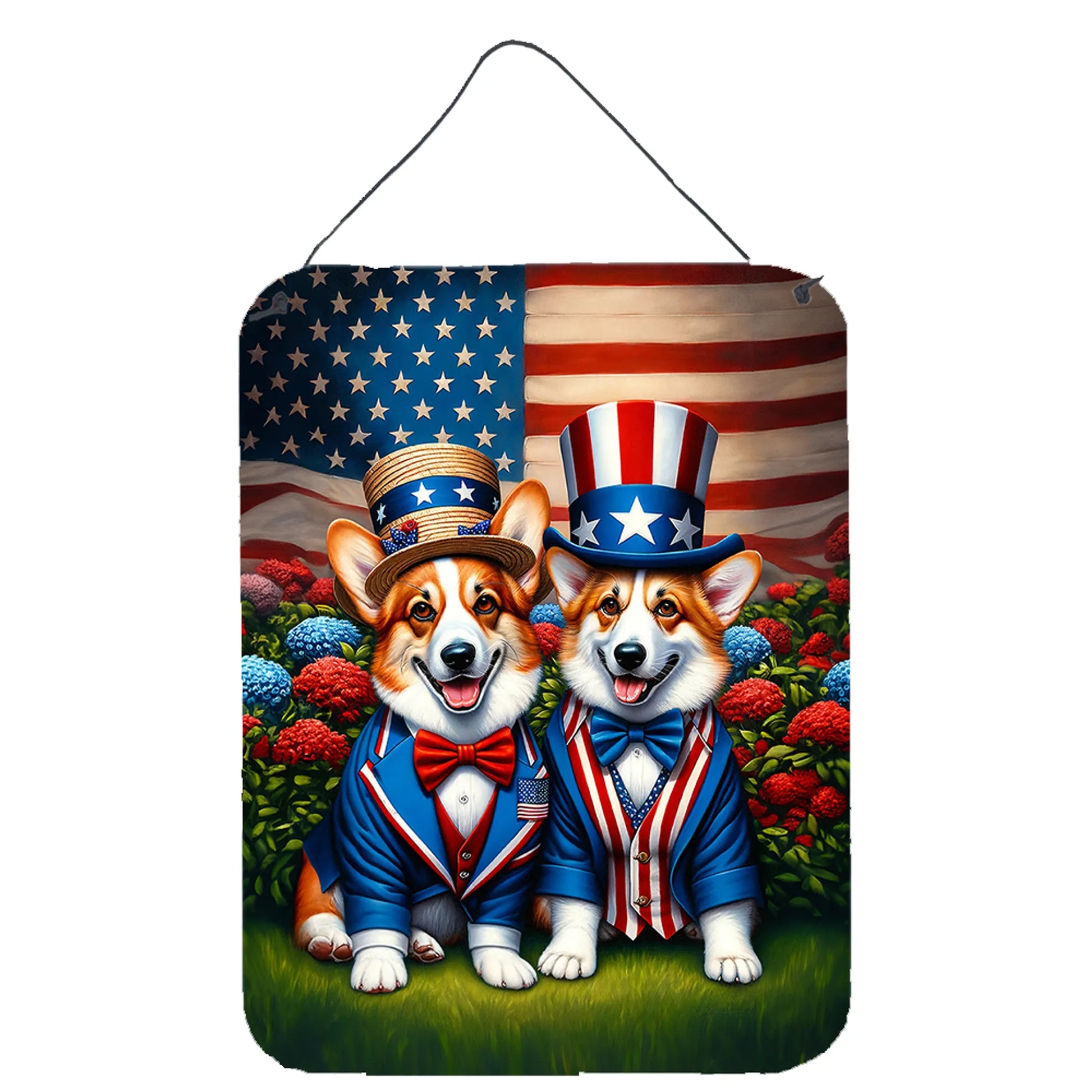 American Dog Breeds Wall Art - Patriotic 16x12 Hanging Print for Dog Lovers - Pets Perfect