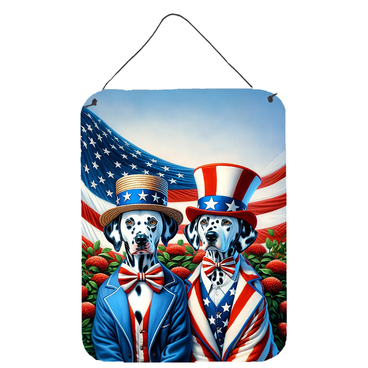 American Dog Breeds Wall Art - Patriotic 16x12 Hanging Print for Dog Lovers - Pets Perfect