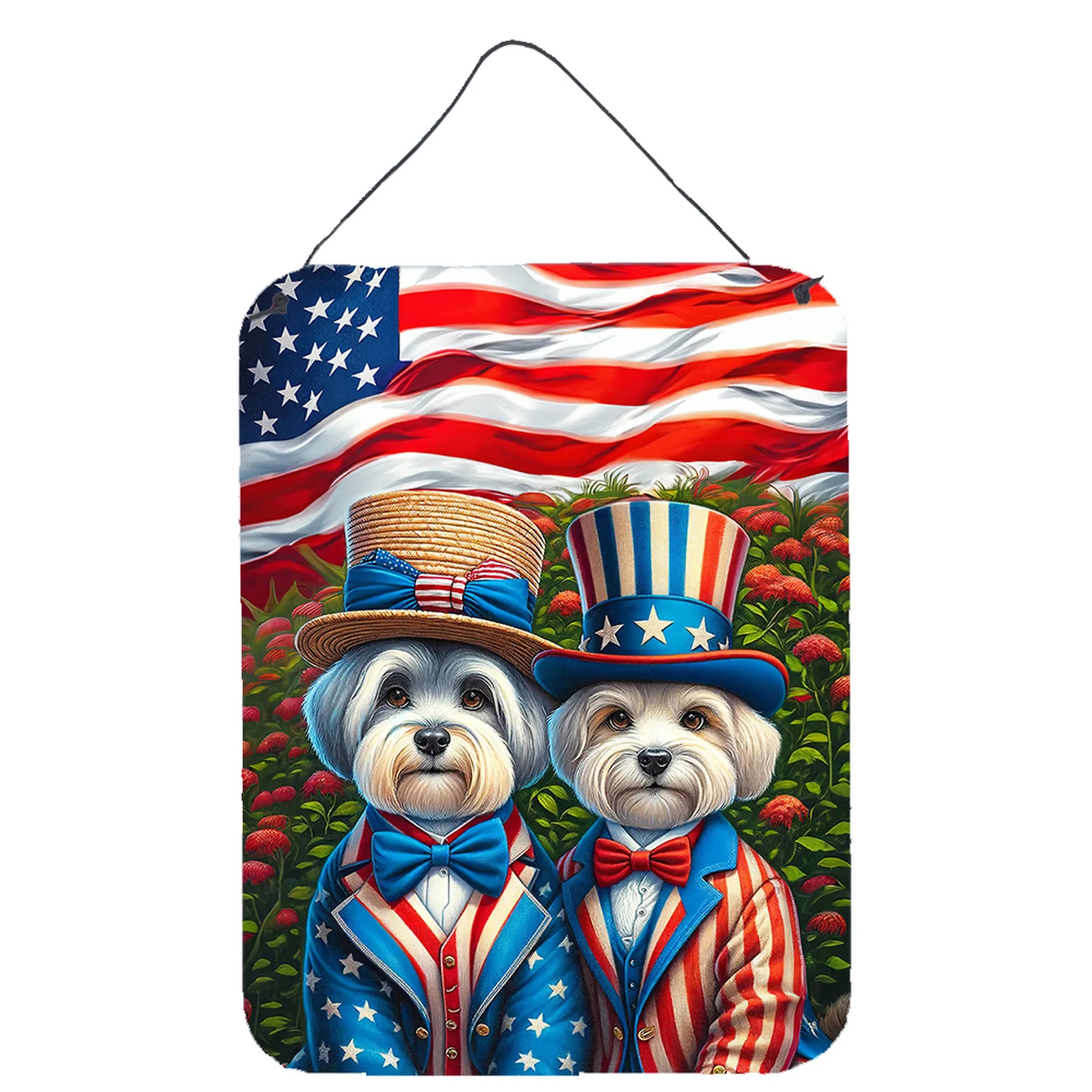American Dog Breeds Wall Art - Patriotic 16x12 Hanging Print for Dog Lovers - Pets Perfect
