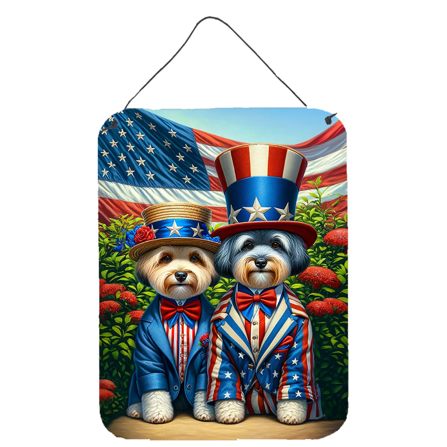 American Dog Breeds Wall Art - Patriotic 16x12 Hanging Print for Dog Lovers - Pets Perfect