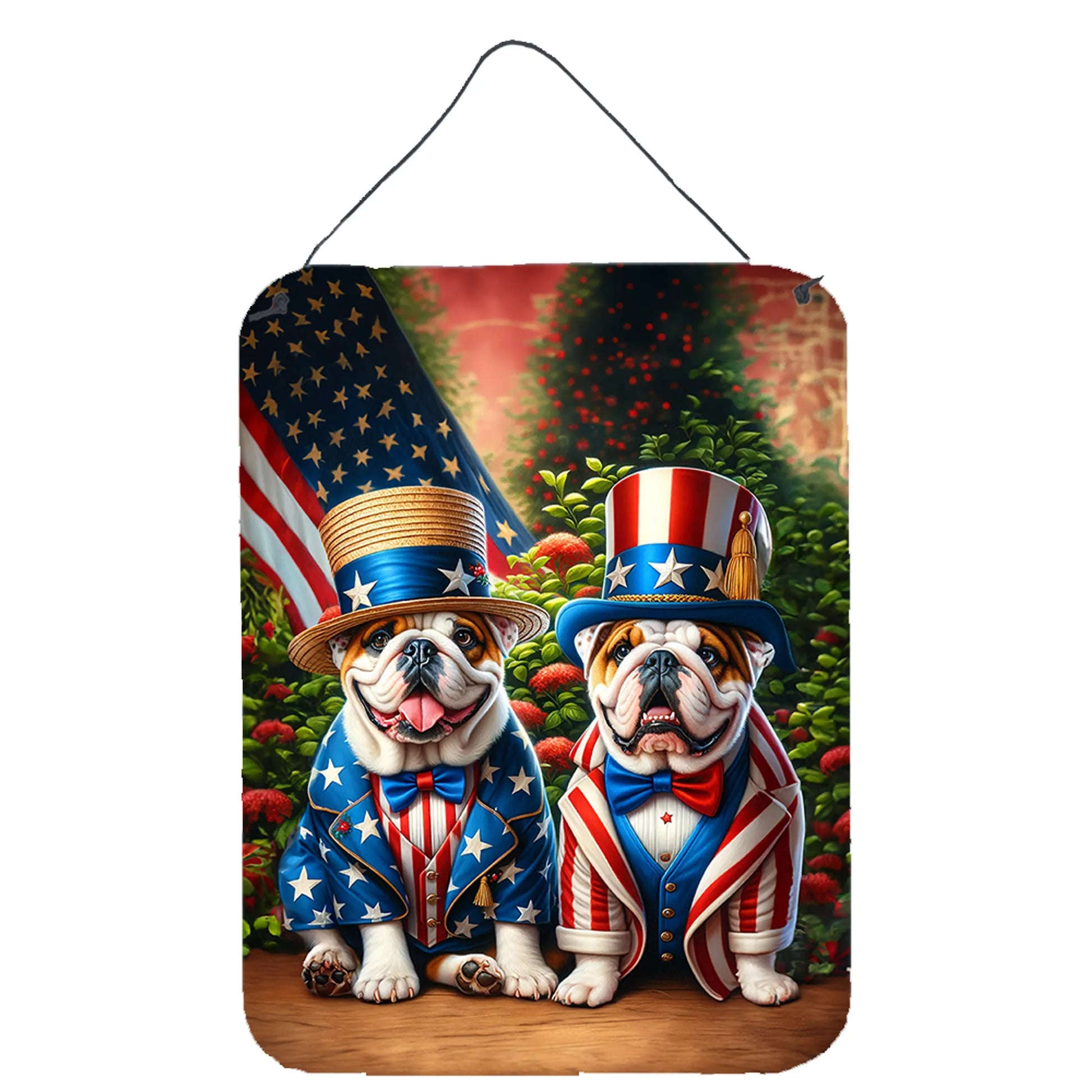 American Dog Breeds Wall Art - Patriotic 16x12 Hanging Print for Dog Lovers - Pets Perfect