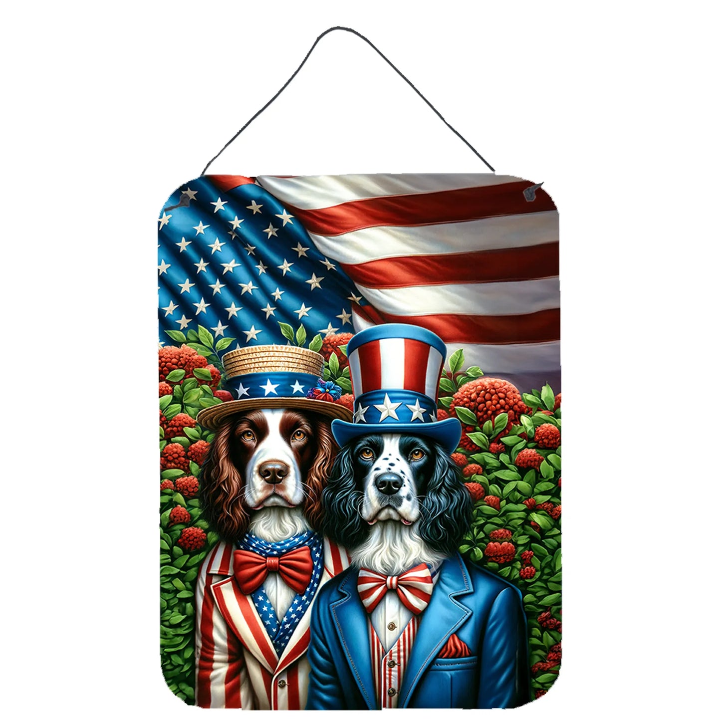American Dog Breeds Wall Art - Patriotic 16x12 Hanging Print for Dog Lovers - Pets Perfect
