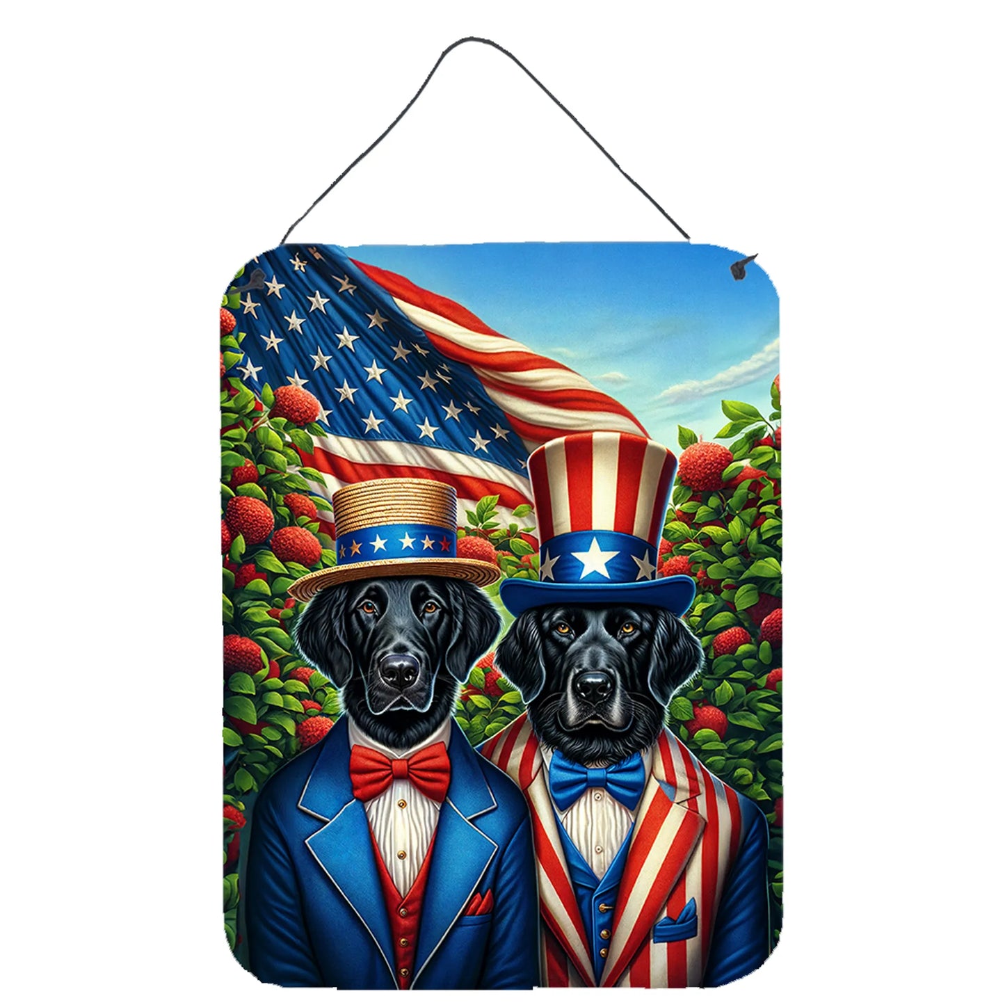 American Dog Breeds Wall Art - Patriotic 16x12 Hanging Print for Dog Lovers - Pets Perfect