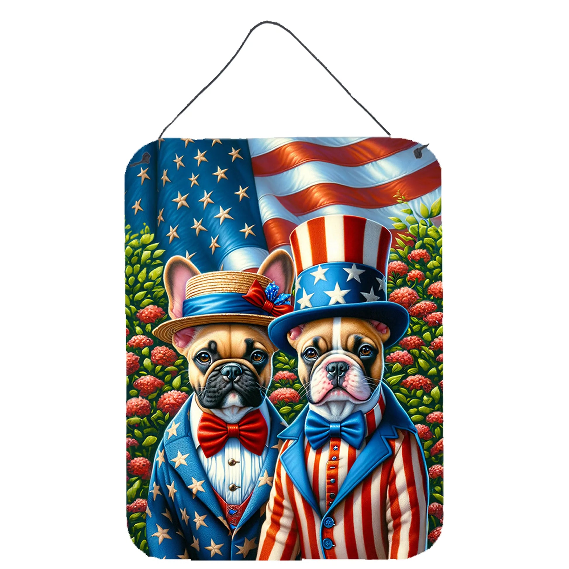 American Dog Breeds Wall Art - Patriotic 16x12 Hanging Print for Dog Lovers - Pets Perfect