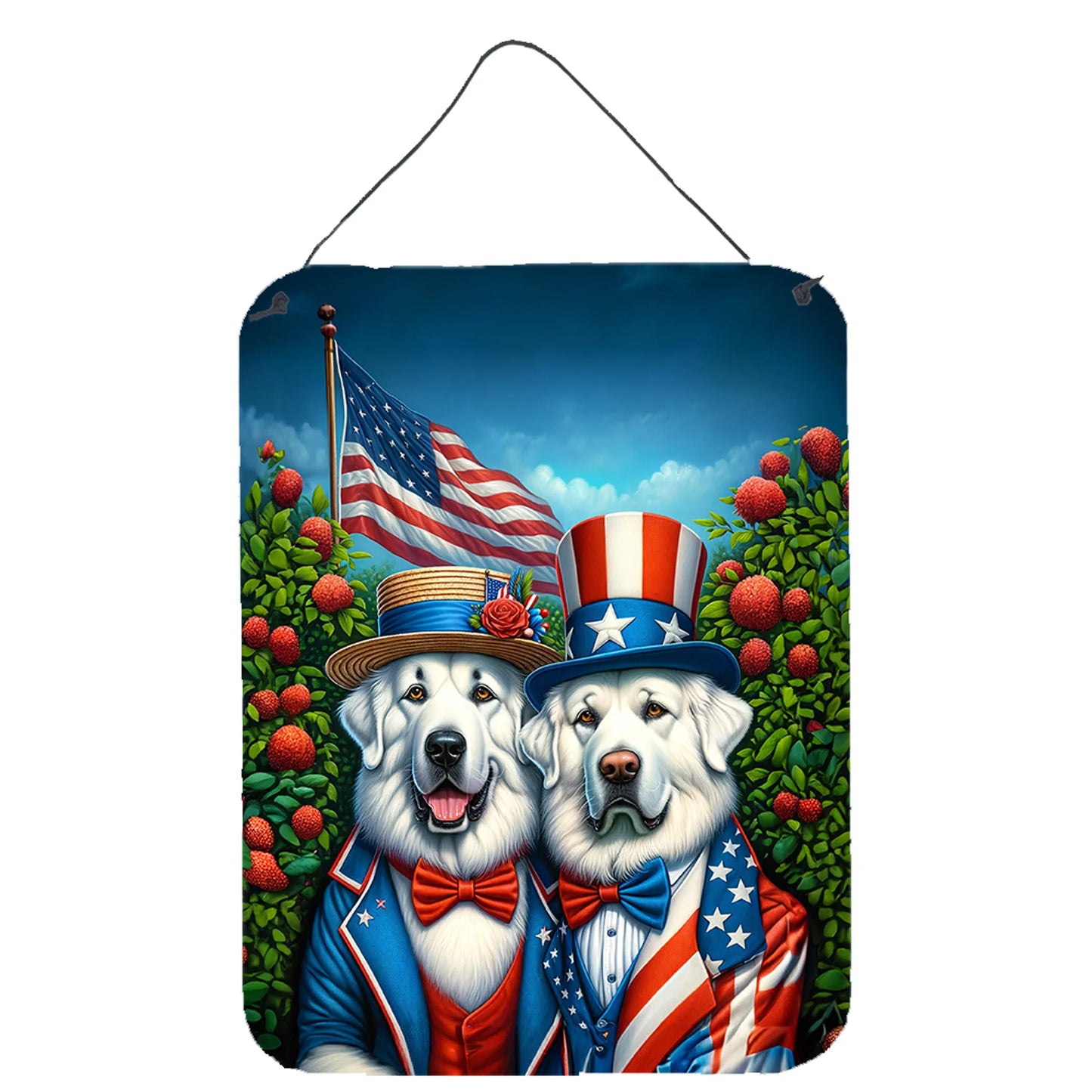 American Dog Breeds Wall Art - Patriotic 16x12 Hanging Print for Dog Lovers - Pets Perfect