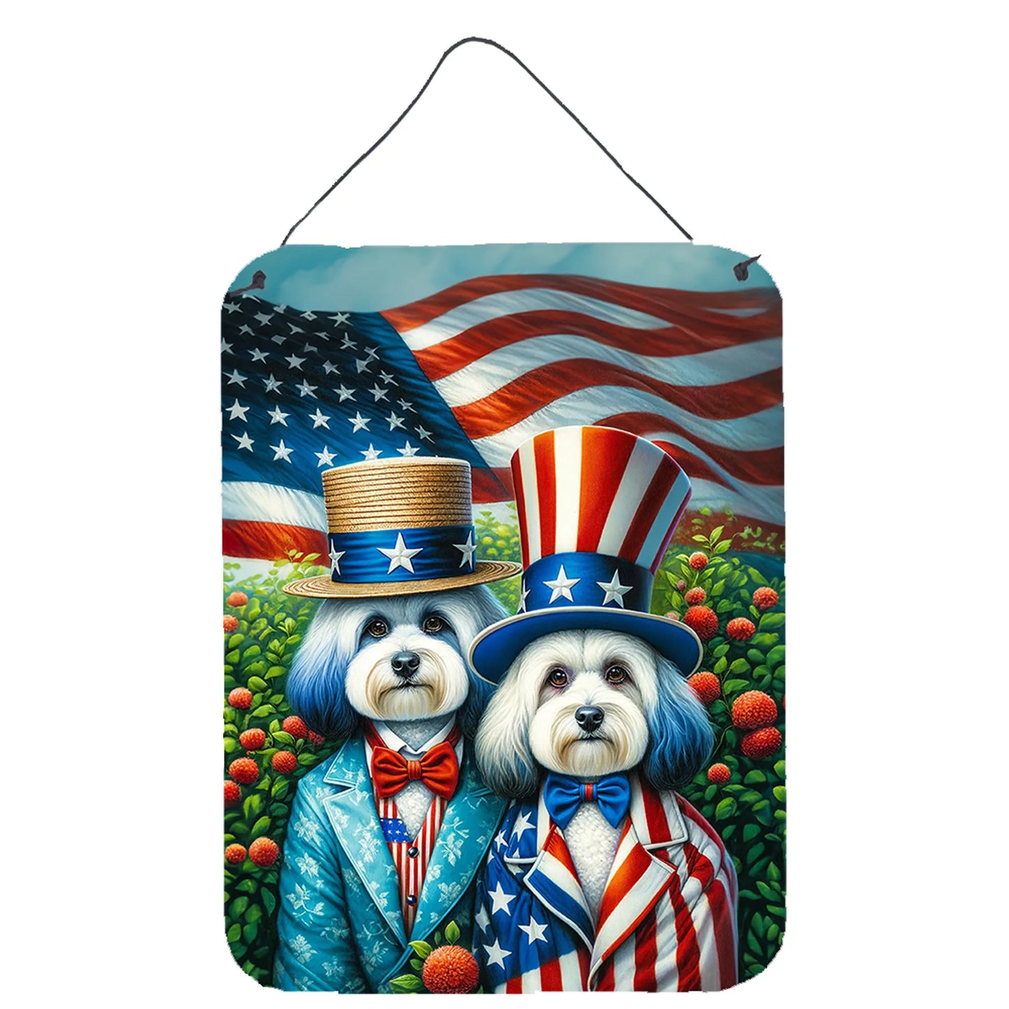 American Dog Breeds Wall Art - Patriotic 16x12 Hanging Print for Dog Lovers - Pets Perfect
