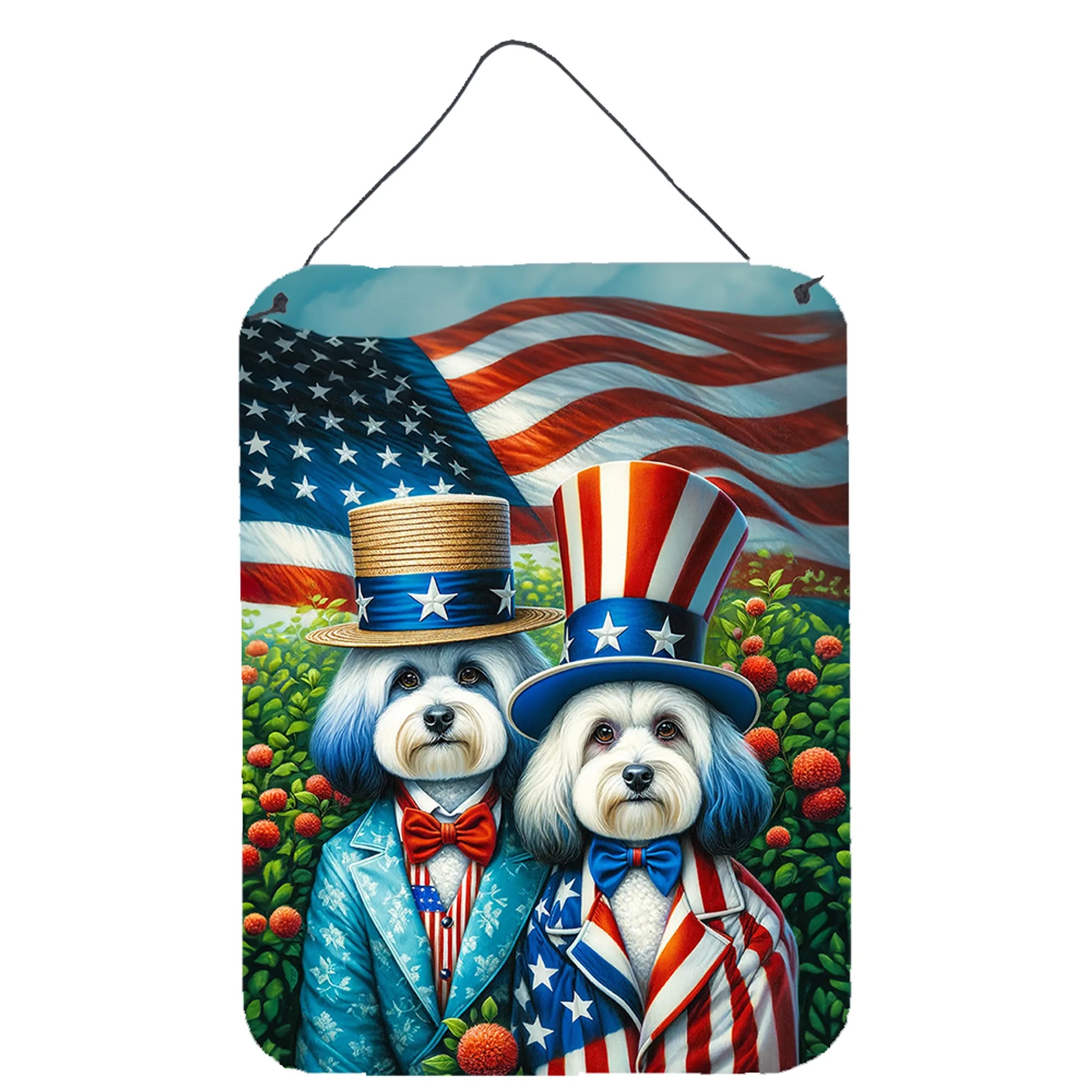 American Dog Breeds Wall Art - Patriotic 16x12 Hanging Print for Dog Lovers - Pets Perfect
