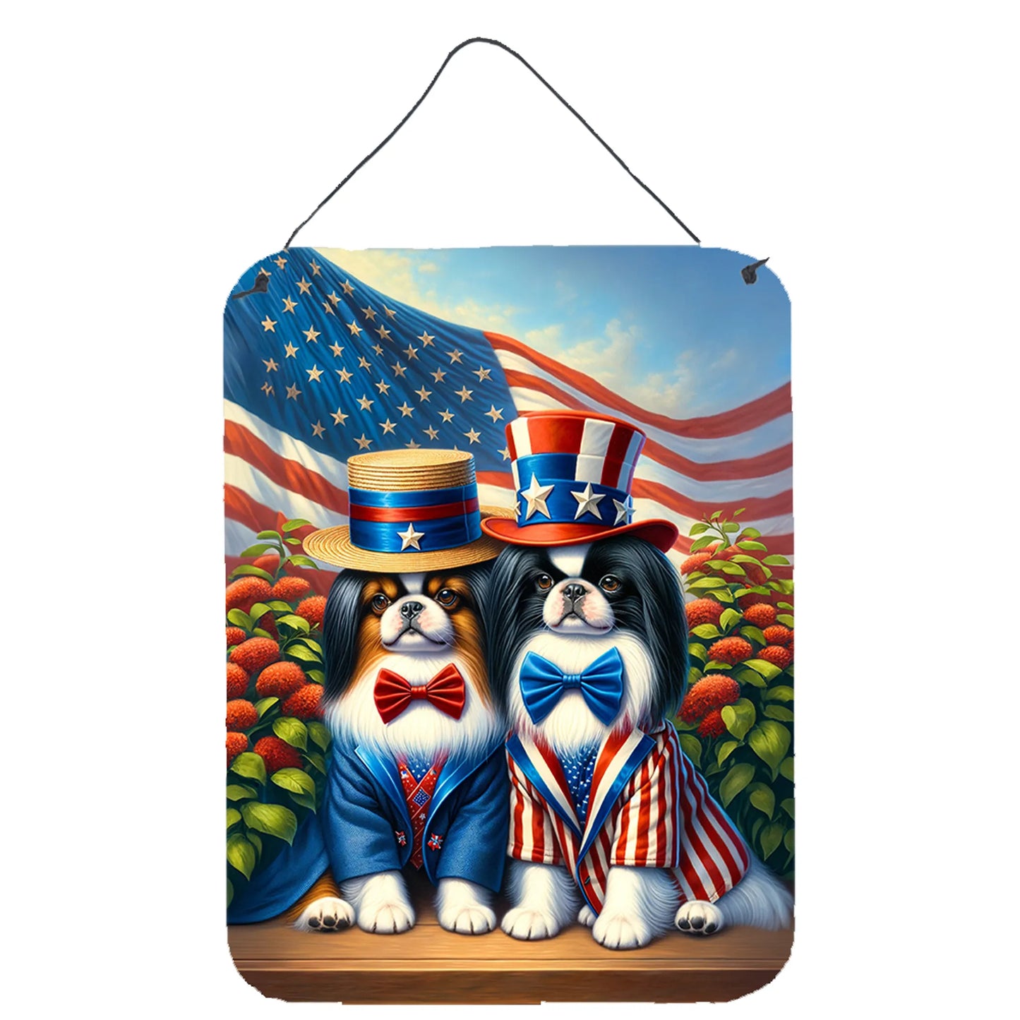 American Dog Breeds Wall Art - Patriotic 16x12 Hanging Print for Dog Lovers - Pets Perfect