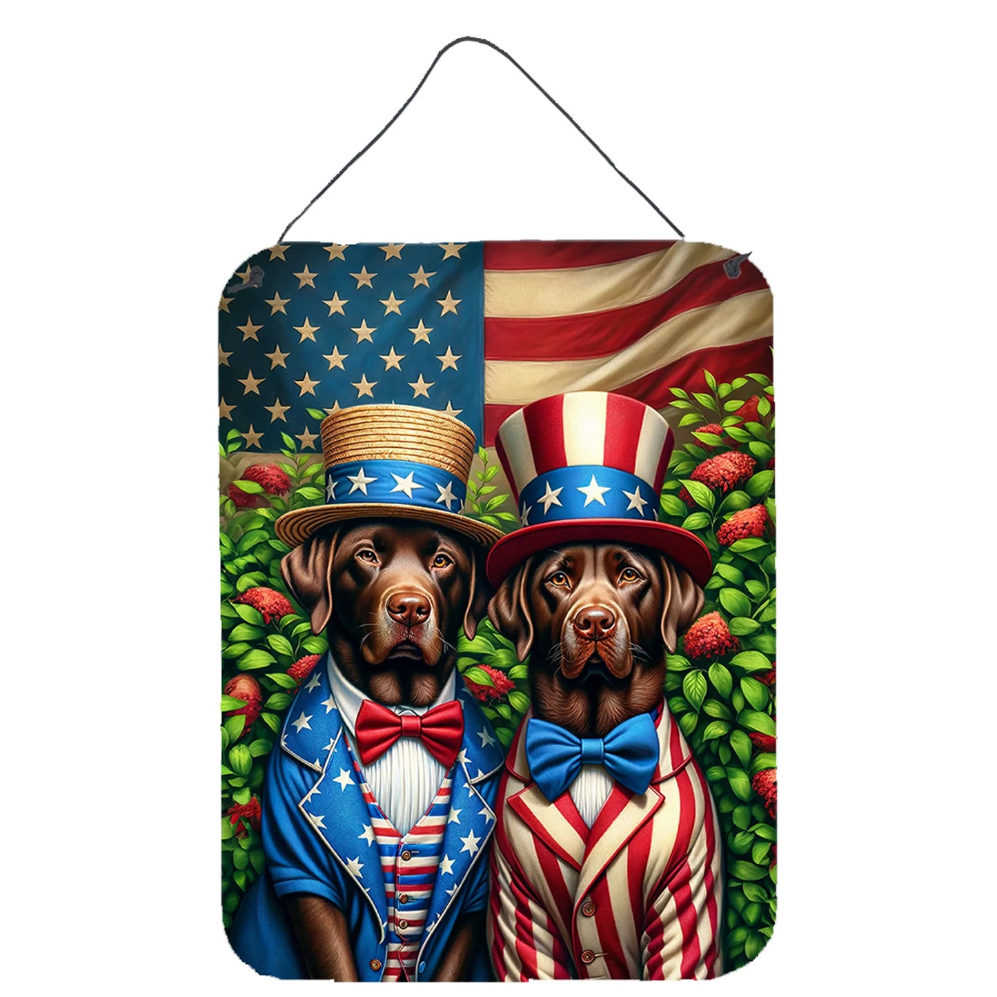 American Dog Breeds Wall Art - Patriotic 16x12 Hanging Print for Dog Lovers - Pets Perfect