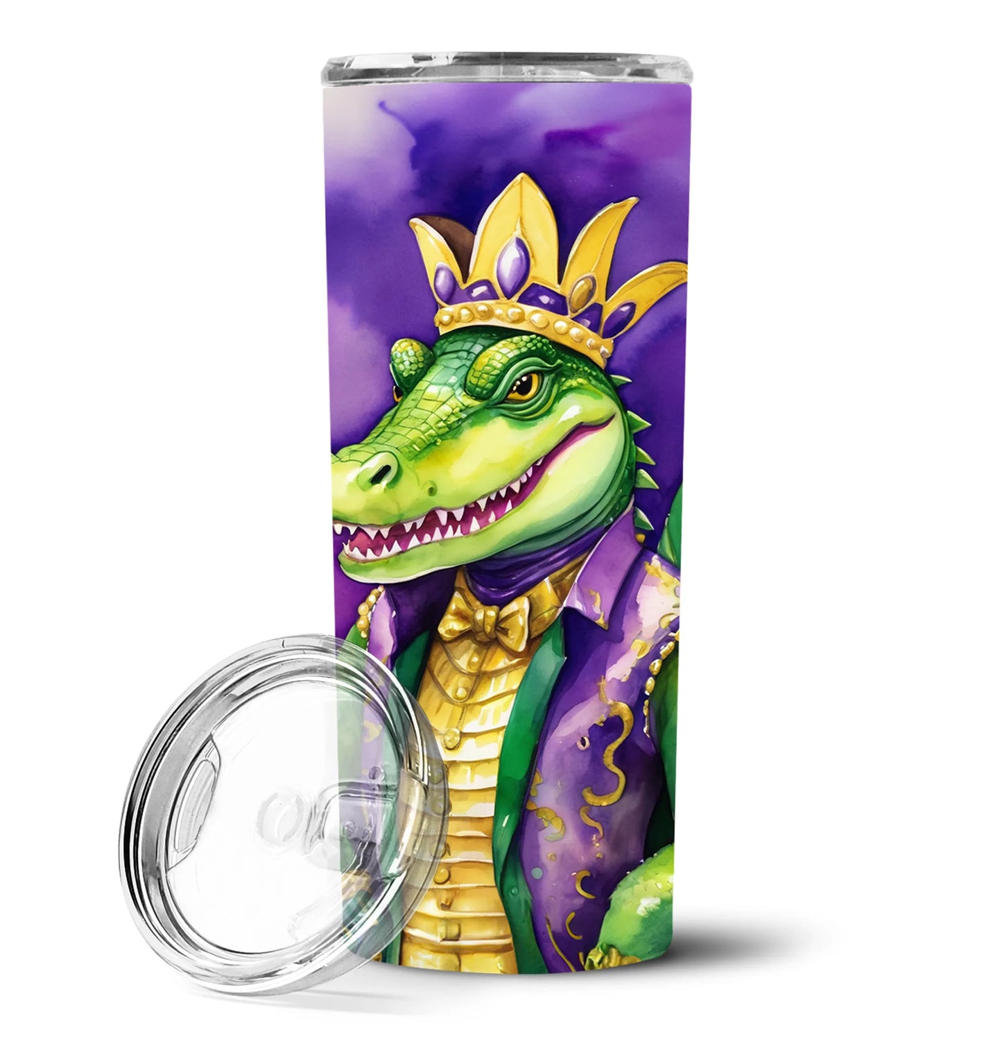 Mardi Gras 2024 Stainless Steel Skinny Tumbler - Size: 20 OZ | Pack Of: 1 | Collection name: Mardi gras 2024