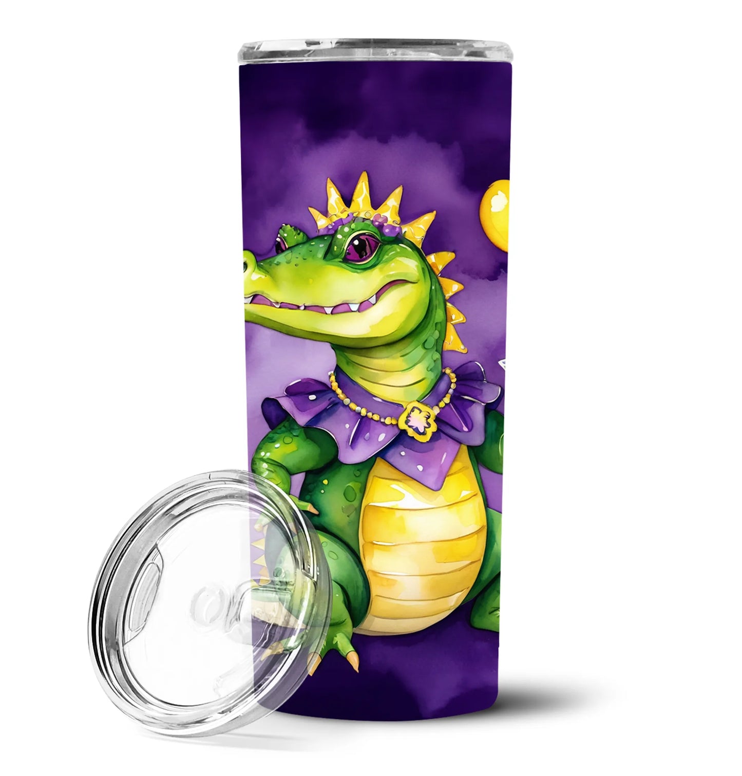 Mardi Gras 2024 Stainless Steel Skinny Tumbler - Size: 20 OZ | Pack Of: 1 | Collection name: Mardi gras 2024