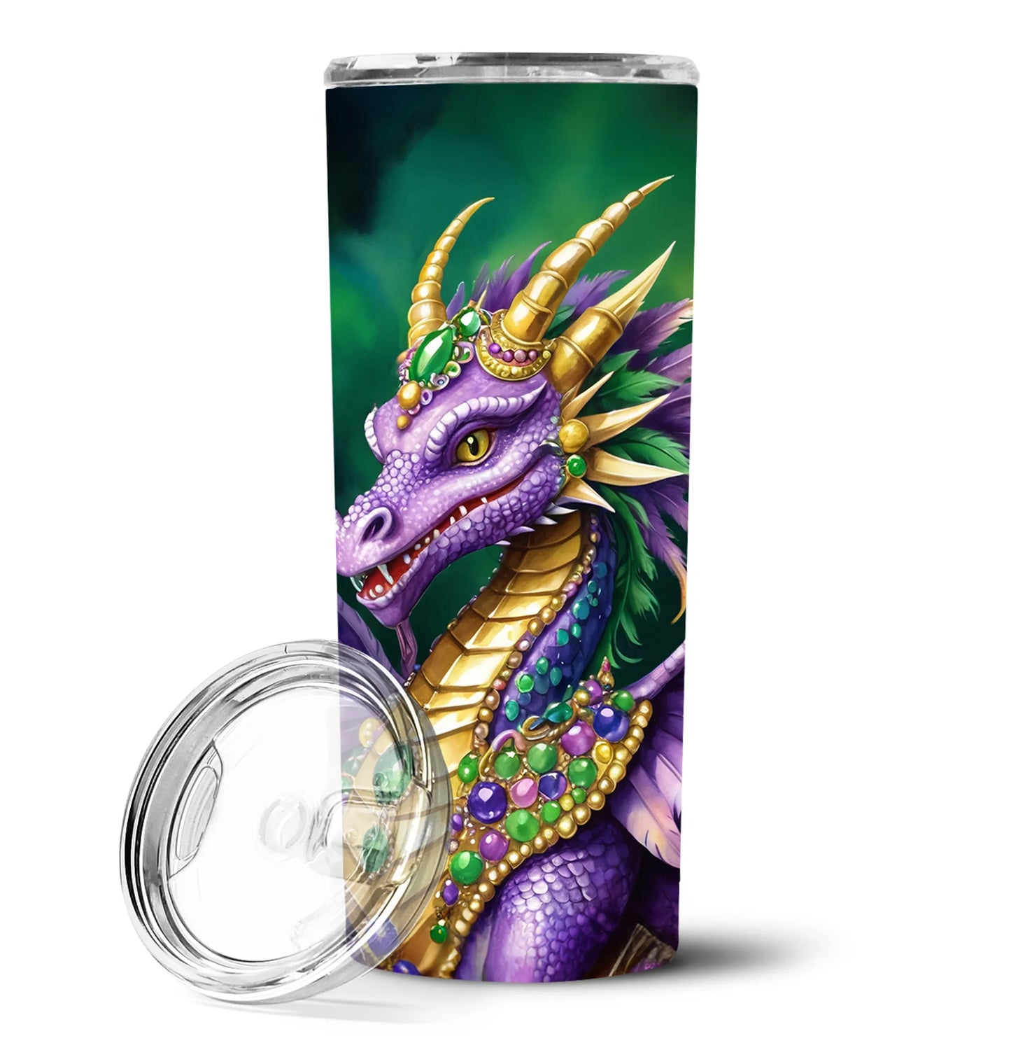 Mardi Gras 2024 Stainless Steel Skinny Tumbler - Size: 20 OZ | Pack Of: 1 | Collection name: Mardi gras 2024