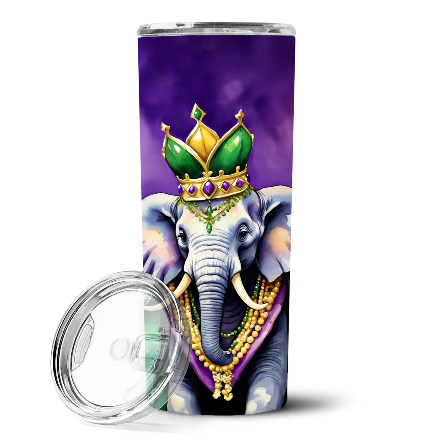Mardi Gras 2024 Stainless Steel Skinny Tumbler - Size: 20 OZ | Pack Of: 1 | Collection name: Mardi gras 2024