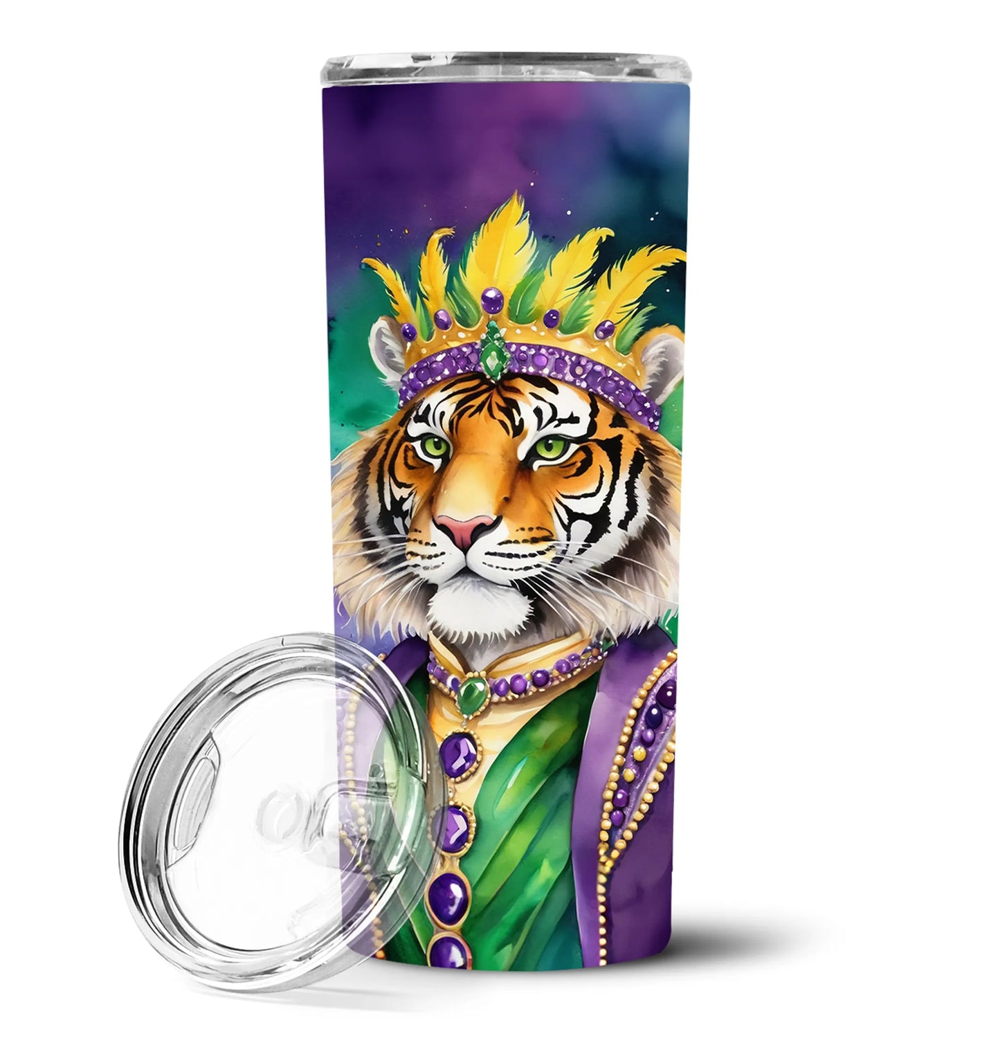 Mardi Gras 2024 Stainless Steel Skinny Tumbler - Size: 20 OZ | Pack Of: 1 | Collection name: Mardi gras 2024