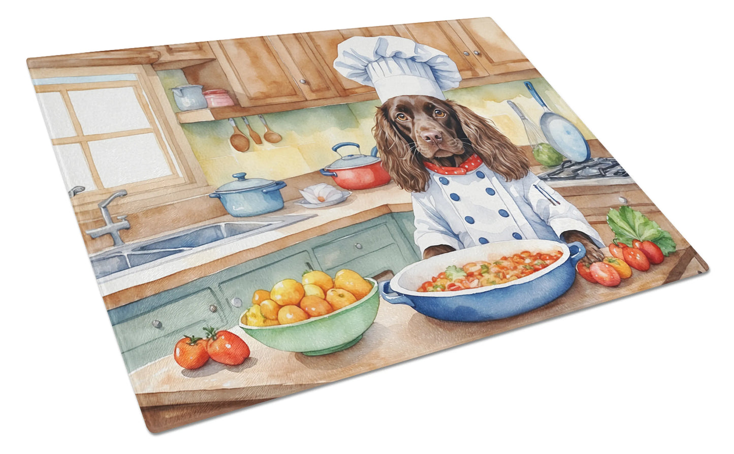 The Dog Chef Glass Cutting Board - Size: LARGE | Pack Of: 1 | Collection name: The dog chef