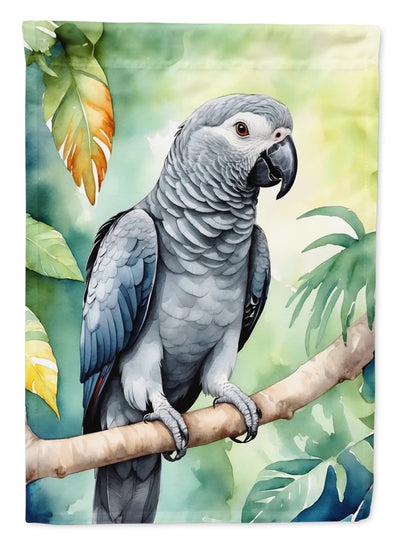 Birds, Birds, Birds Decorative Flag, birds, birds, HOUSE SIZE/Parrot - african grey 7409