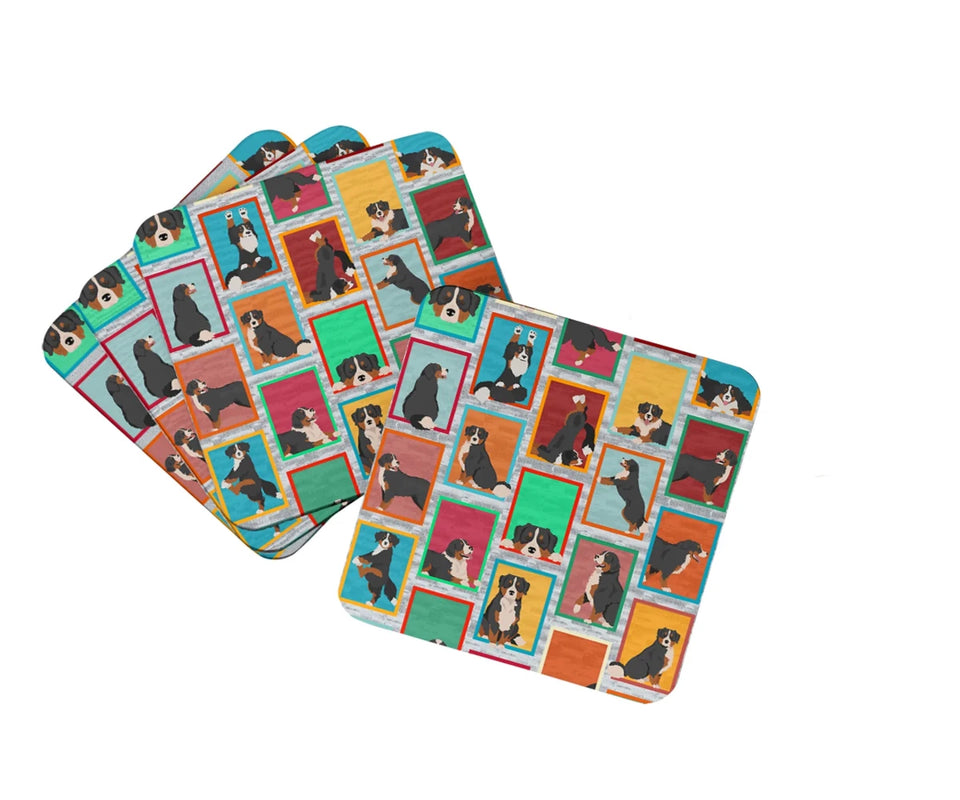 Lots of Dogs Foam Coasters - 3.5, 194030685167/Bernese mountain dog