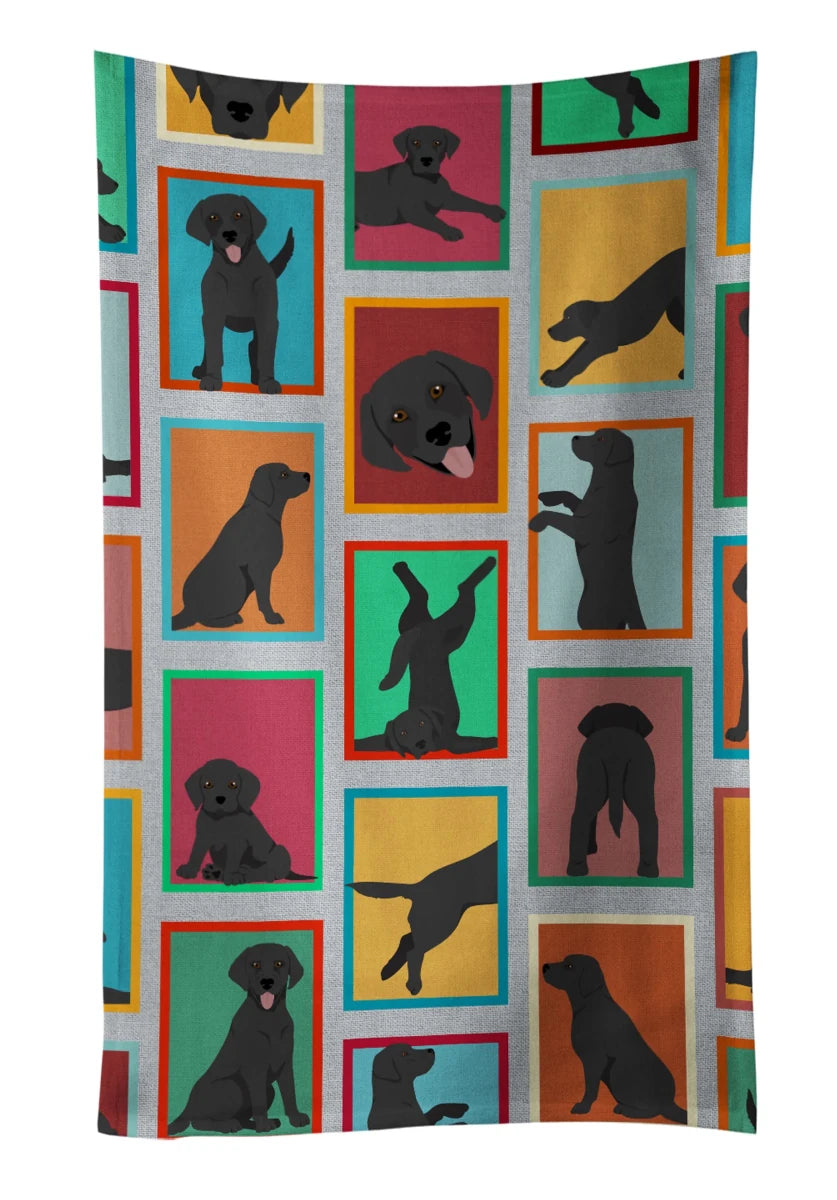 Lots of Dogs Kitchen Towel - 25HX15W, 194030681428/Labrador retriever - chocolate, view 8