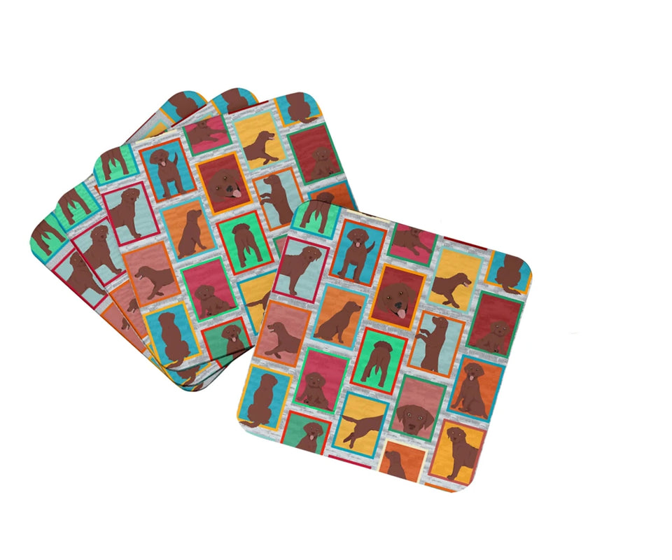 Lots of Dogs Foam Coasters - 3.5, 194030685242/Labrador retriever - red fox, view 9