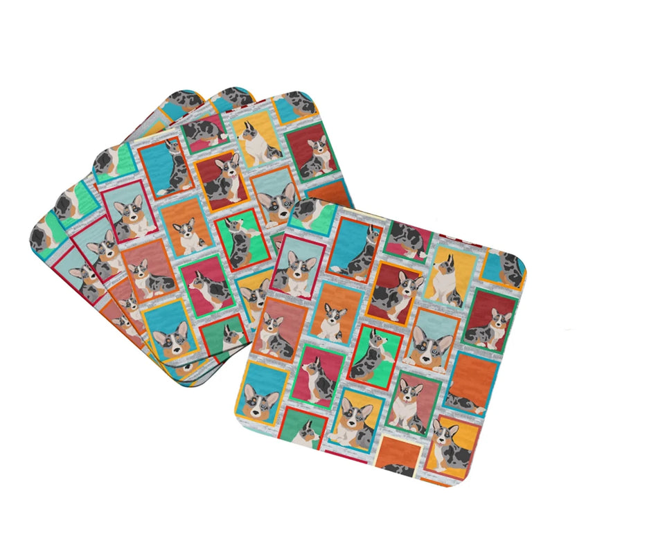 Lots of Dogs Foam Coasters - 3.5, 194030685327/Dachshund - chocolate and tan, view 17