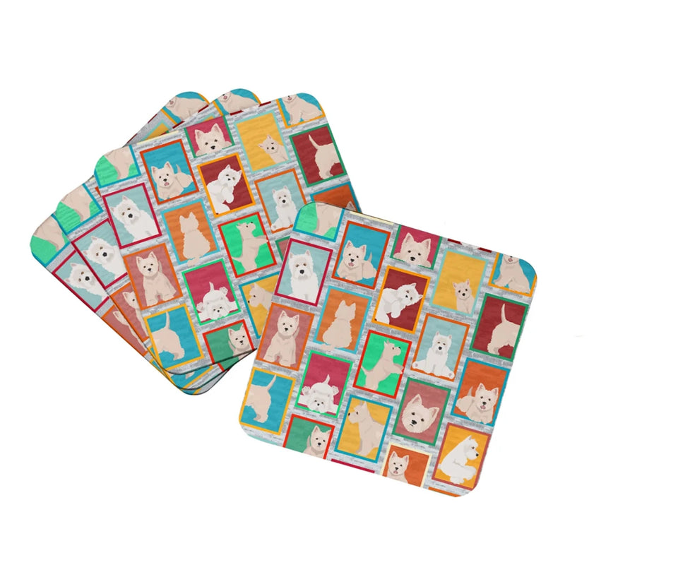 Lots of Dogs Foam Coasters - 3.5, 194030685358/Bichon frise, view 20
