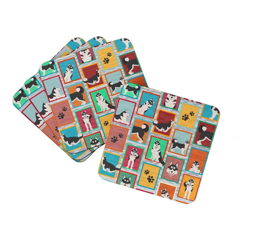 Lots of Dogs Foam Coasters - 3.5, 194030685440/Great dane - harlequin natural ears, view 29