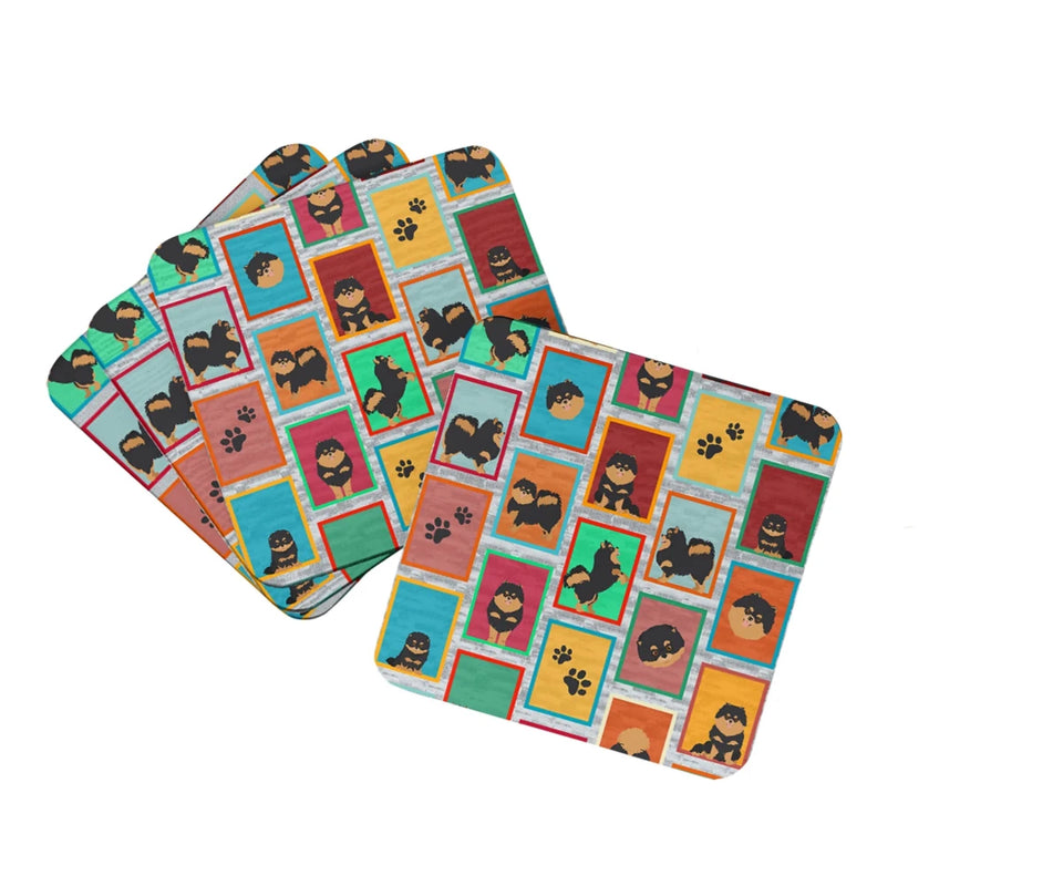 Lots of Dogs Foam Coasters - 3.5, 194030685563/English springer spaniel - black and white, view 41