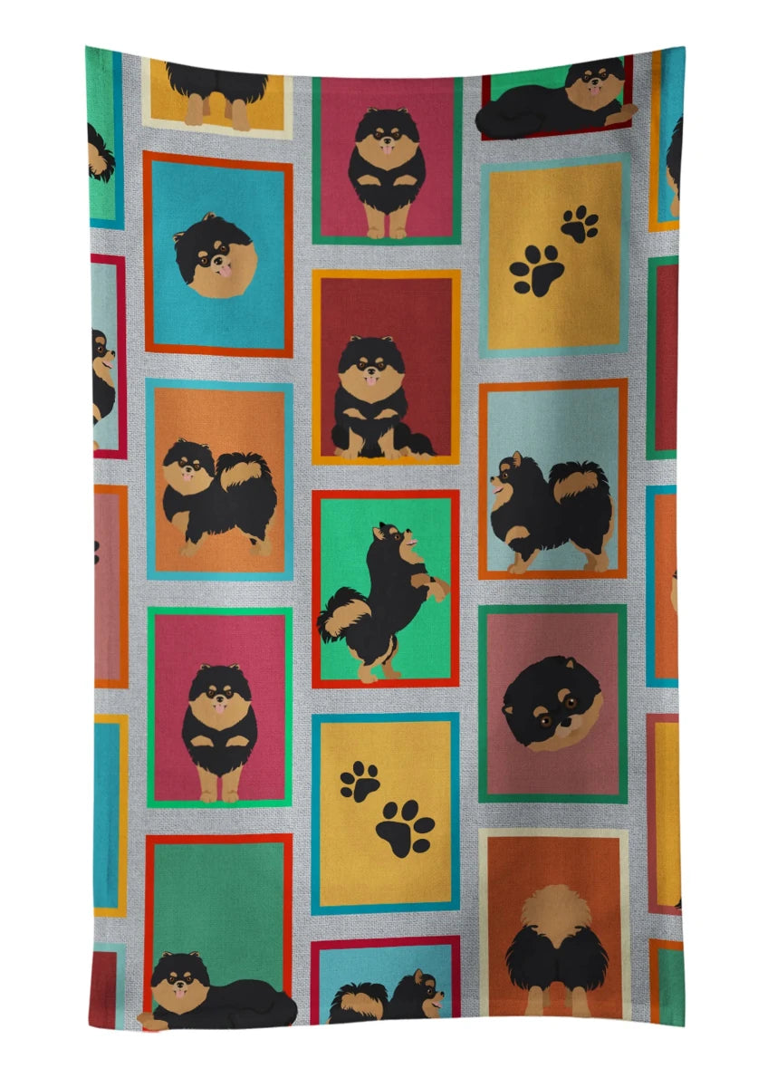 Lots of Dogs Kitchen Towel - 25HX15W, 194030681756/English springer spaniel - black and white, view 41