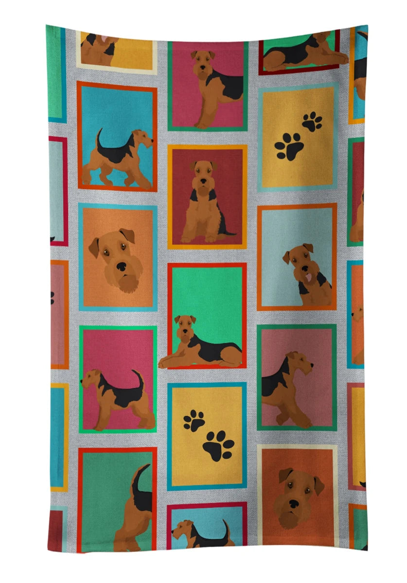Lots of Dogs Kitchen Towel - 25HX15W, 194030681770/Papillon - red and white, view 43