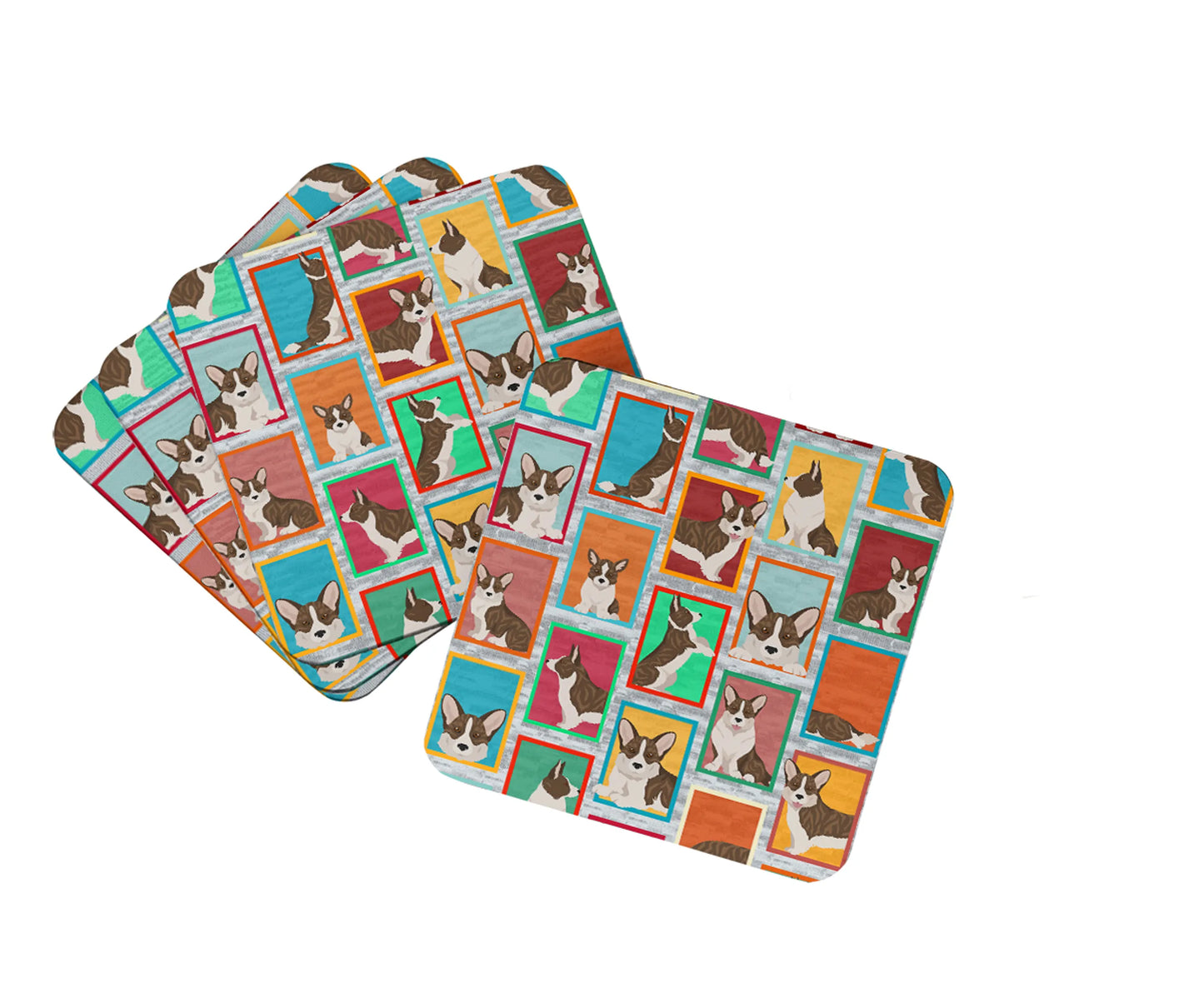 Lots of Dogs Foam Coasters - Size: 3.5 | Pack Of: 1 | Collection name: Lots of dogs