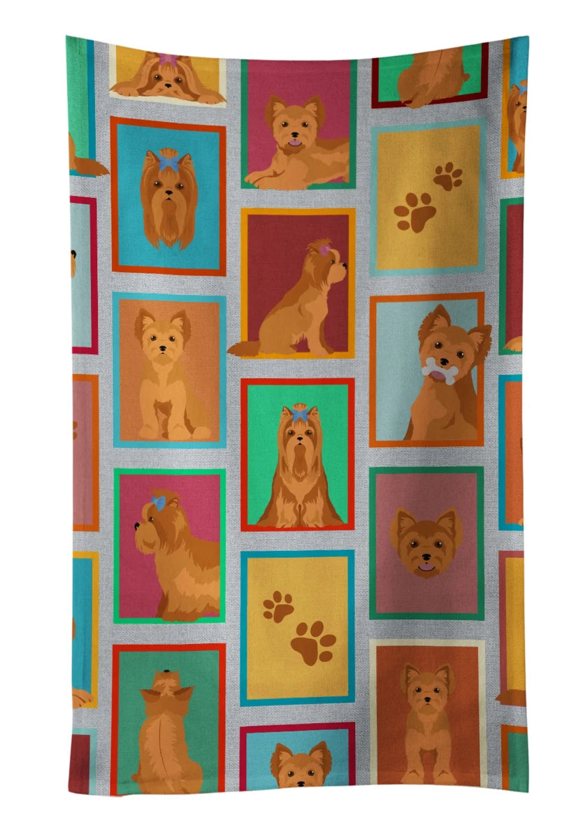 Lots of Dogs Kitchen Towel - 25HX15W, 194030681947/Border collie - red, view 60