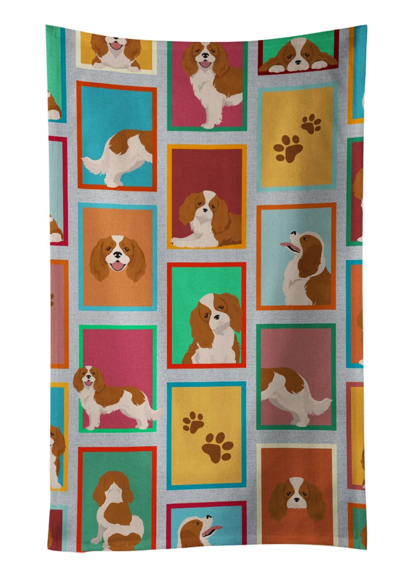 Lots of Dogs Kitchen Towel - 25HX15W, 194030681961/Cavalier spaniel - ruby, view 62