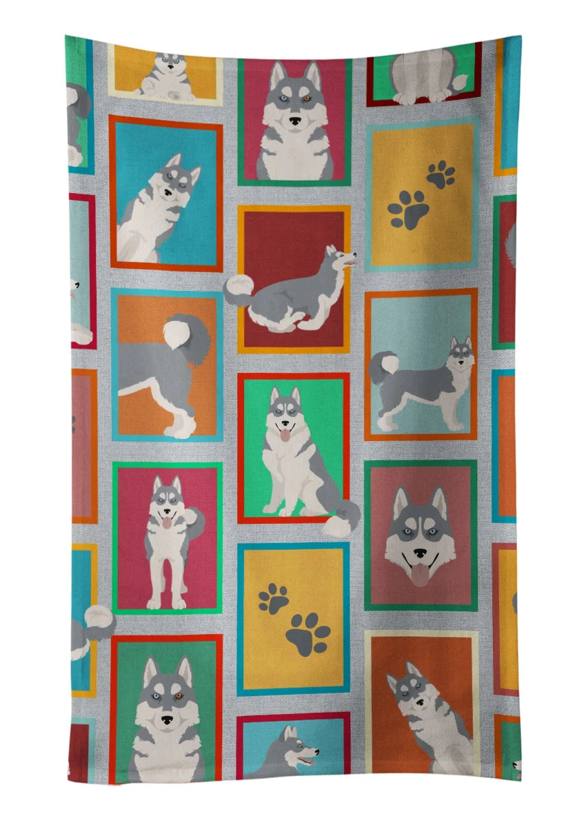 Lots of Dogs Kitchen Towel - 25HX15W, 194030682050/Siberian husky - red, view 70