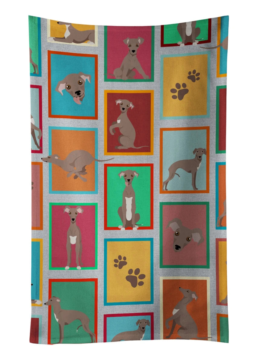 Lots of Dogs Kitchen Towel - 25HX15W, 194030682104/Jack russell terrier - red and white, view 75