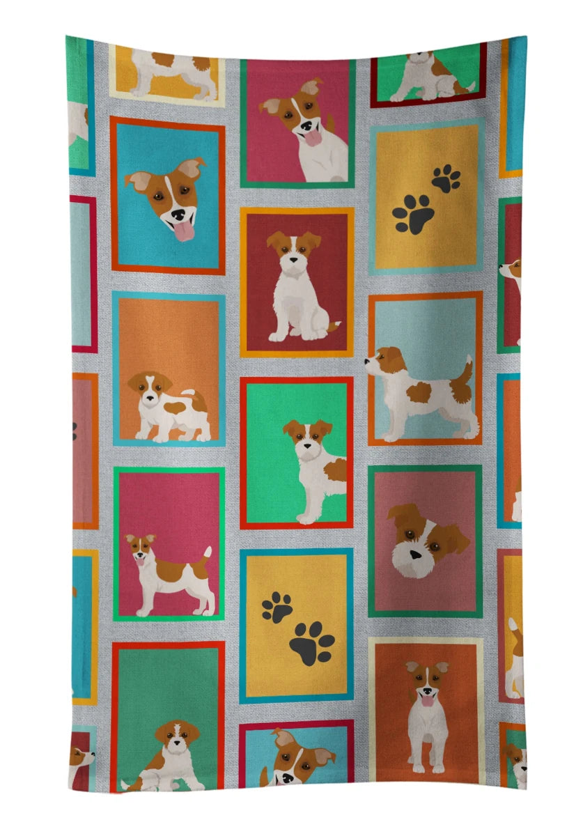 Lots of Dogs Kitchen Towel - 25HX15W, 194030682111/Papillon - black and whtie, view 76
