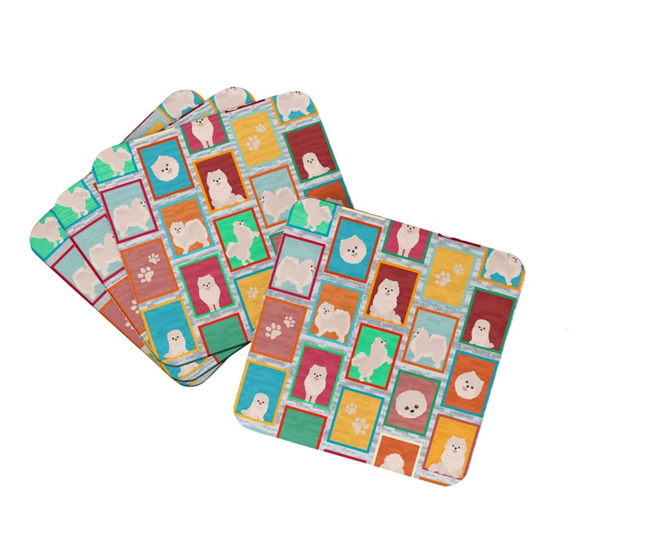 Lots of Dogs Foam Coasters - 3.5, 194030685969/Sheltie - blue merle, view 80