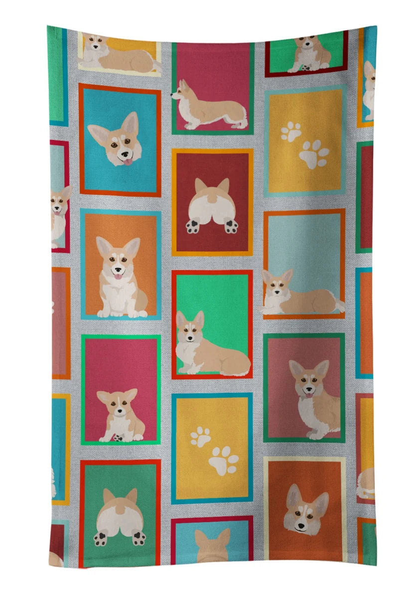 Lots of Dogs Kitchen Towel - 25HX15W, 194030682180/Corgi - pembroke sable, view 83