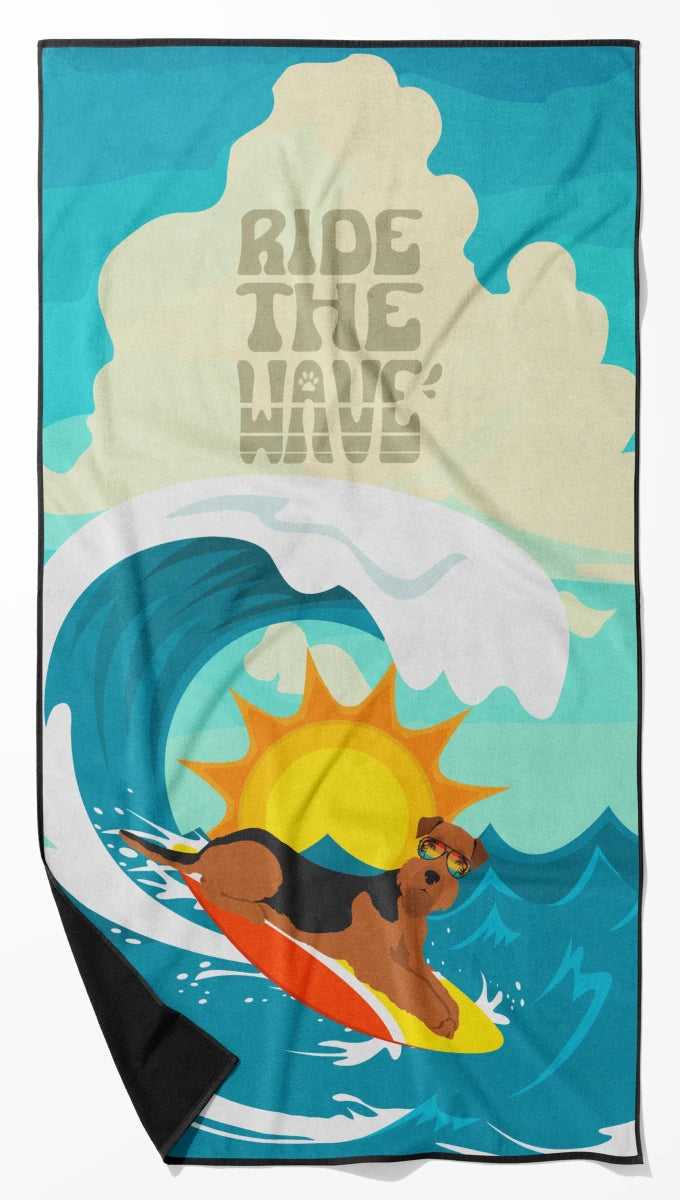 Dog Lover Beach Towel - Premium 60 x 30 in Oversized Surf Towel for, 194030683095/Airedale terrier