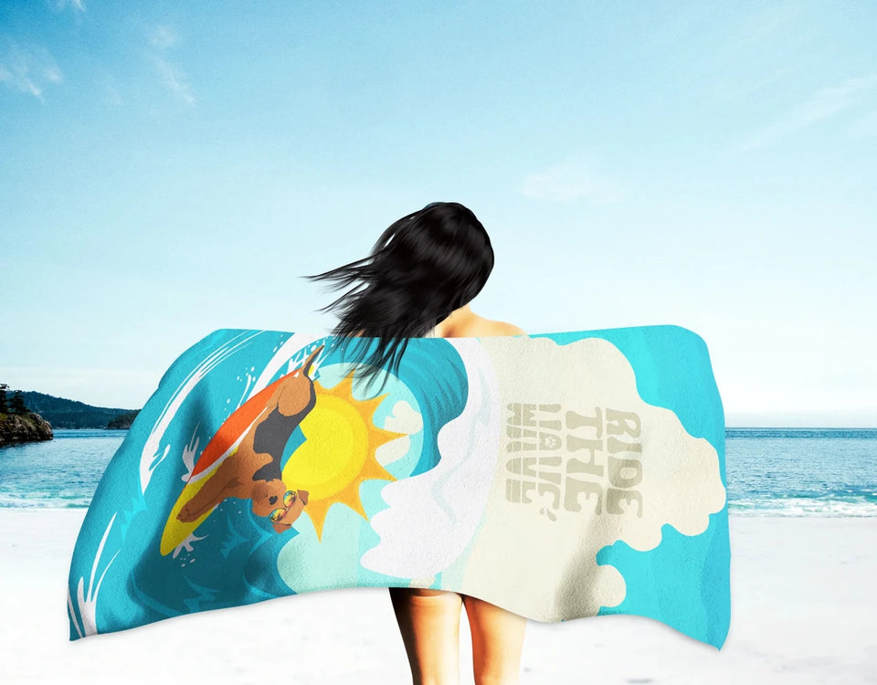 Dog Lover Beach Towel - Premium 60 x 30 in Oversized Surf Towel for, view 104